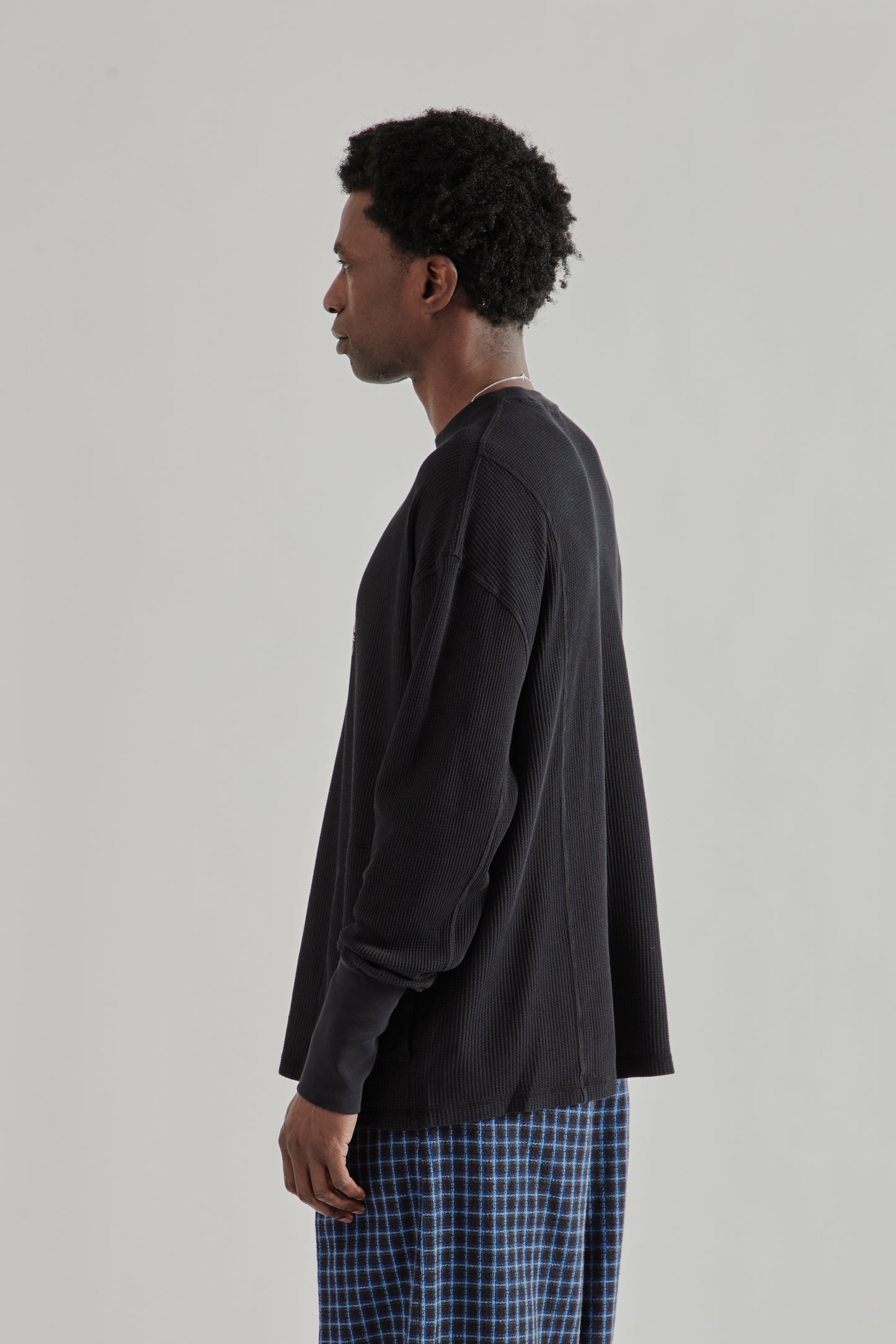 Slygo Waffle Crewneck - Black