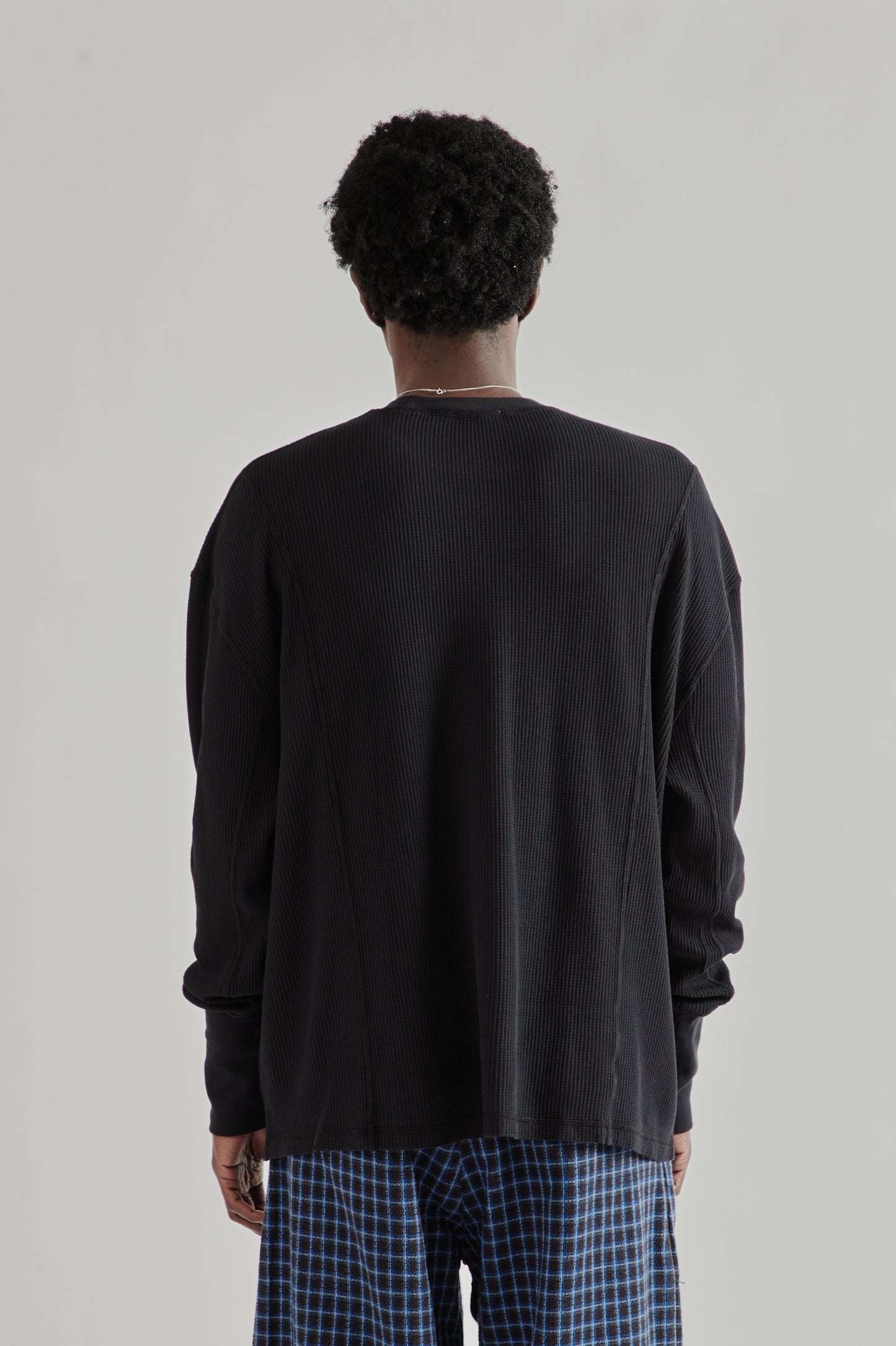 Slygo Waffle Crewneck - Black