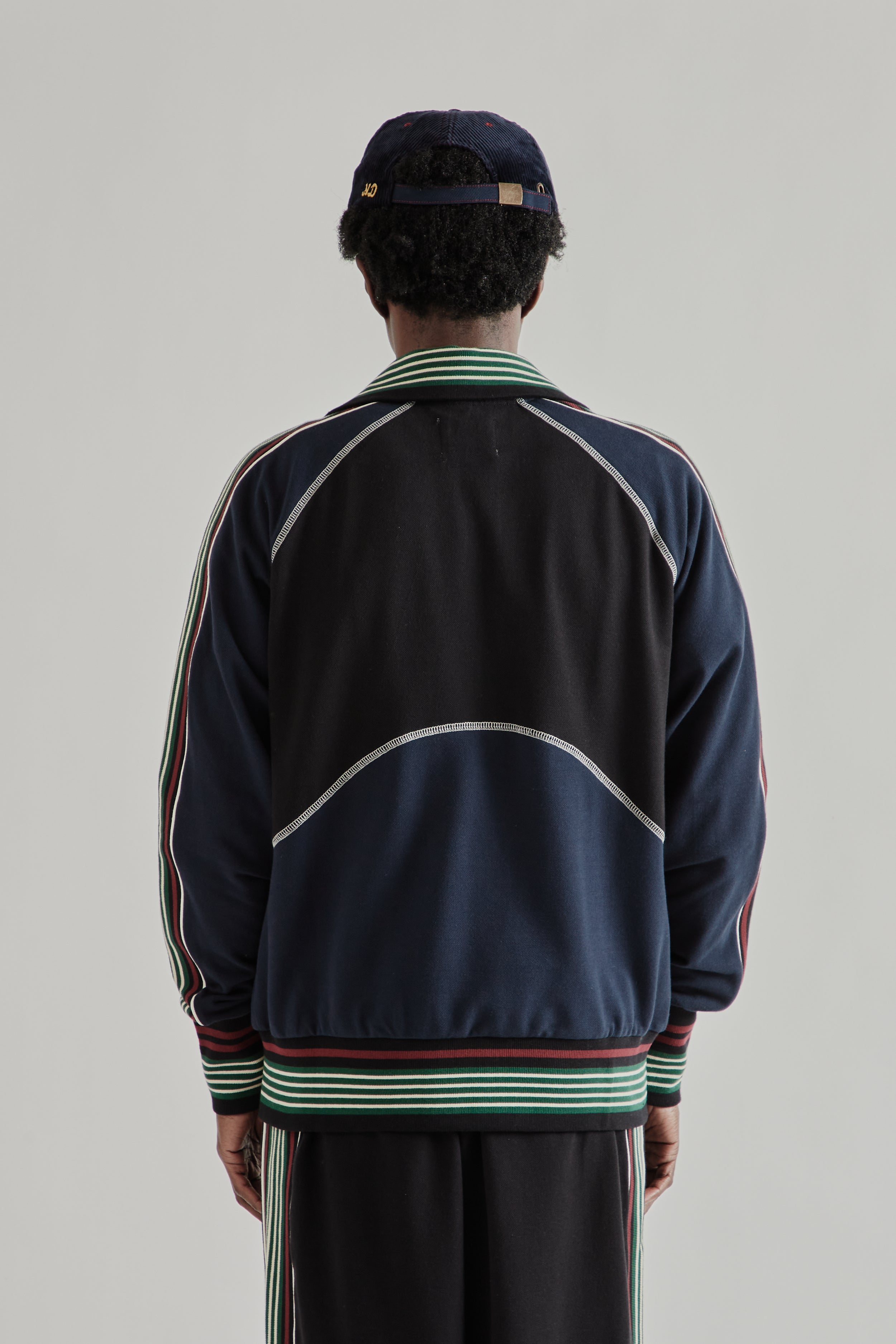 Nicholas Daley Track Top - Black/Navy | Wallace Mercantile Shop