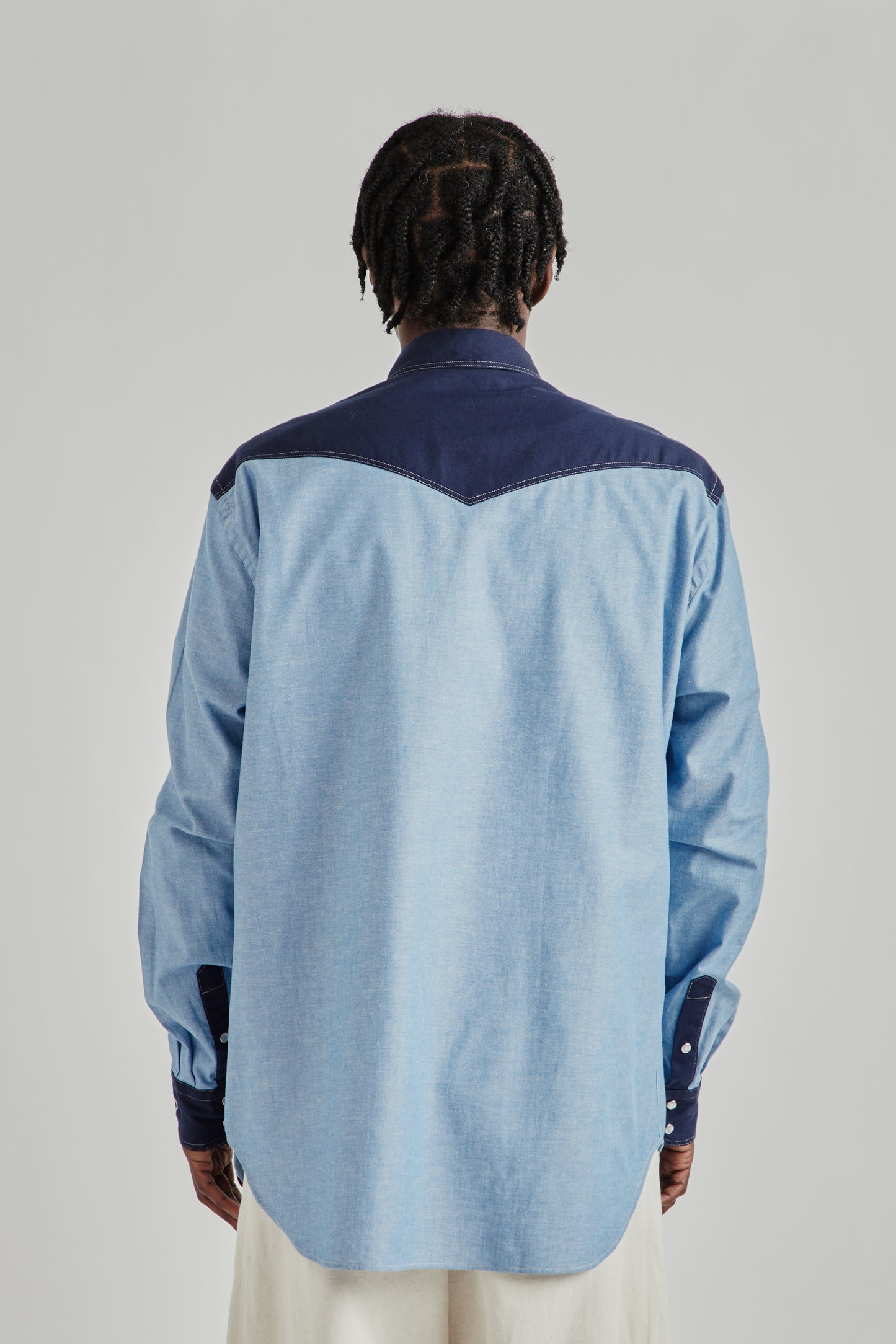 Nicholas Daley SS26 Western Shirt Navy1208