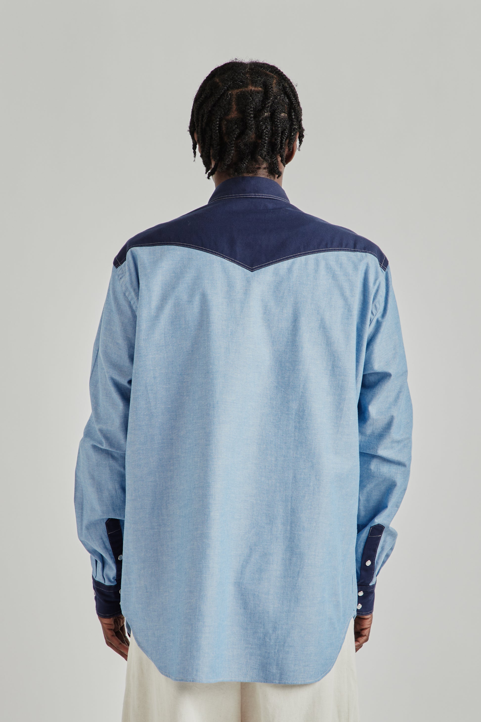 Nicholas Daley SS26 Western Shirt Navy1208