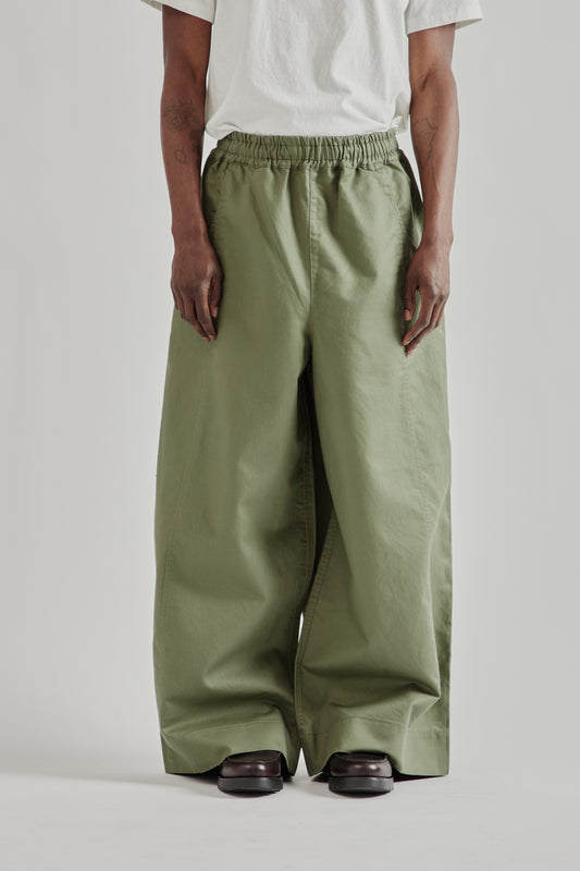 Wide Leg Trousers - Olive