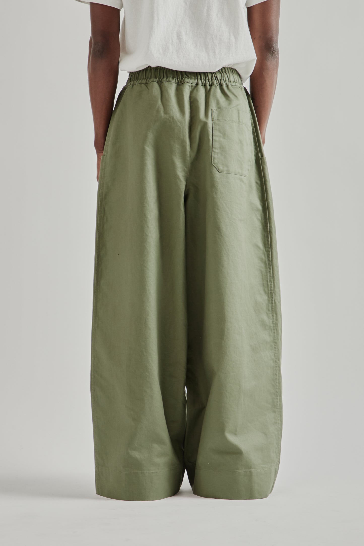 Wide Leg Trousers - Olive