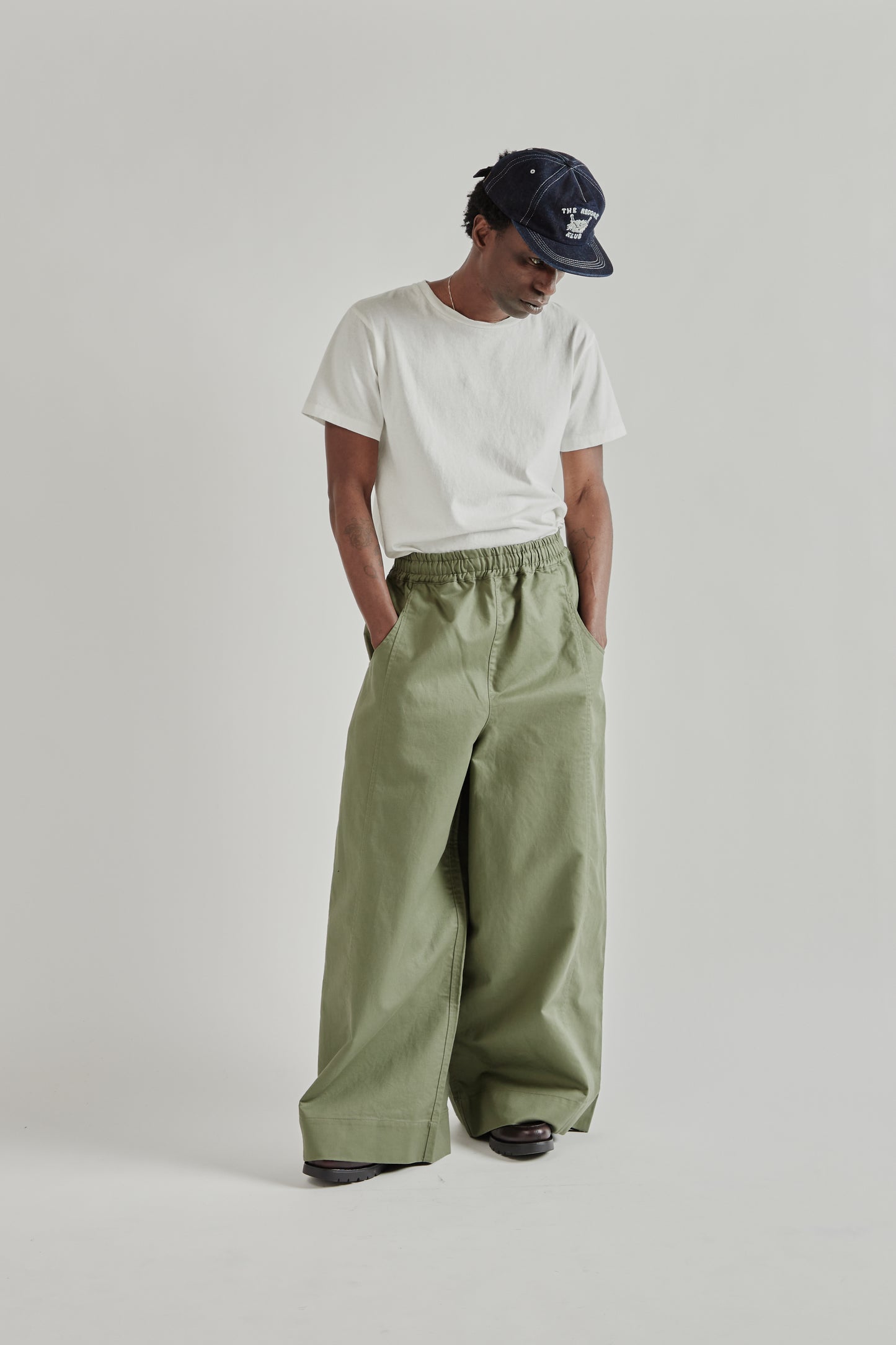Wide Leg Trousers - Olive