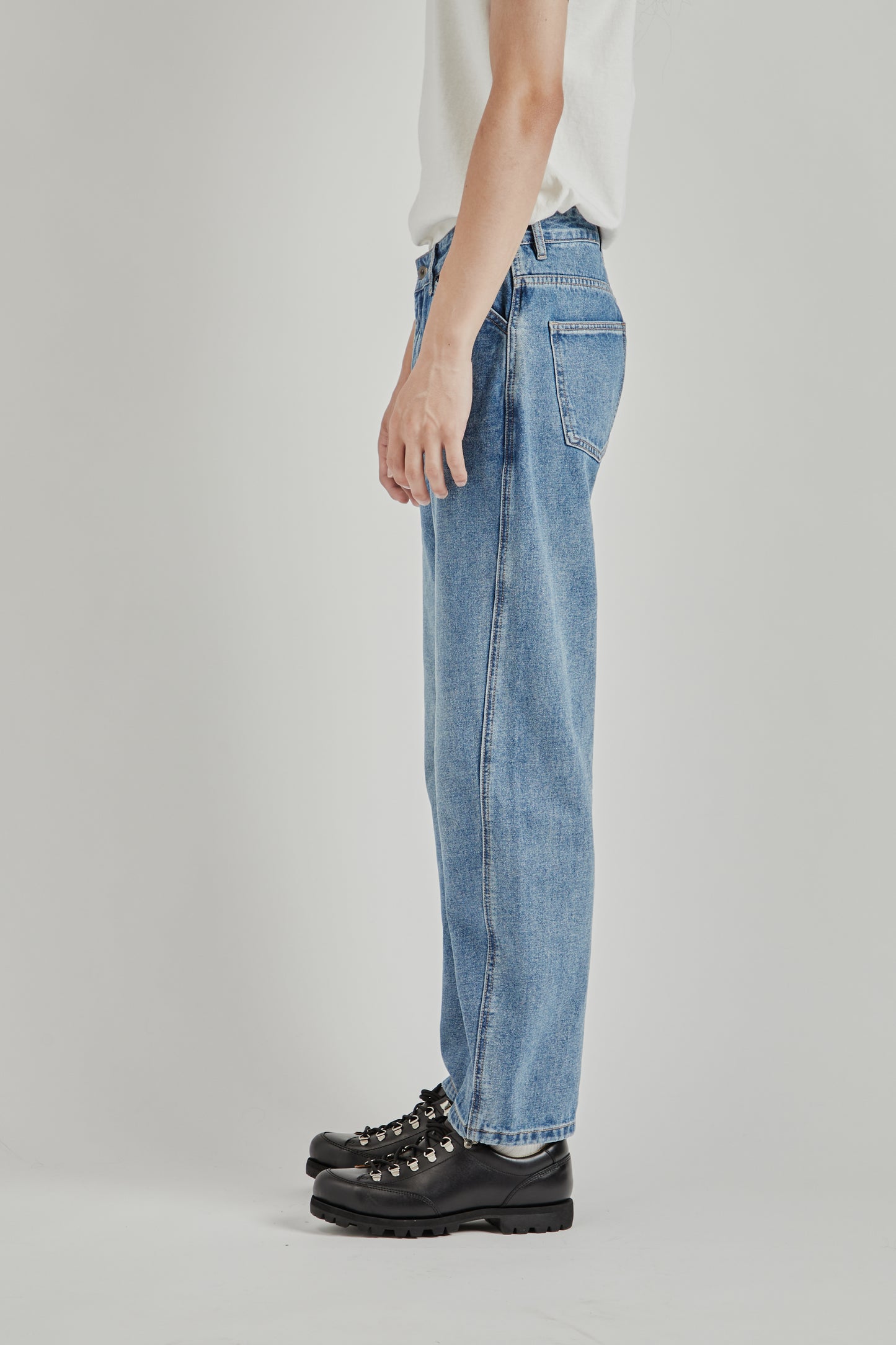Straight Leg Denim - Washed Indigo