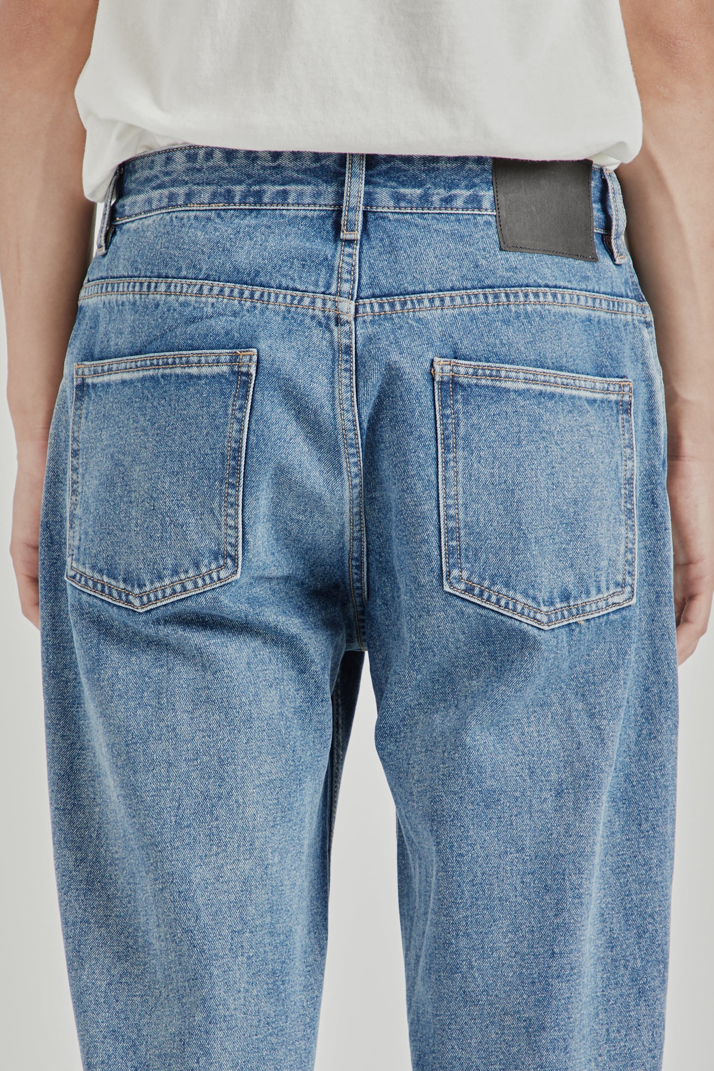 Straight Leg Denim - Washed Indigo