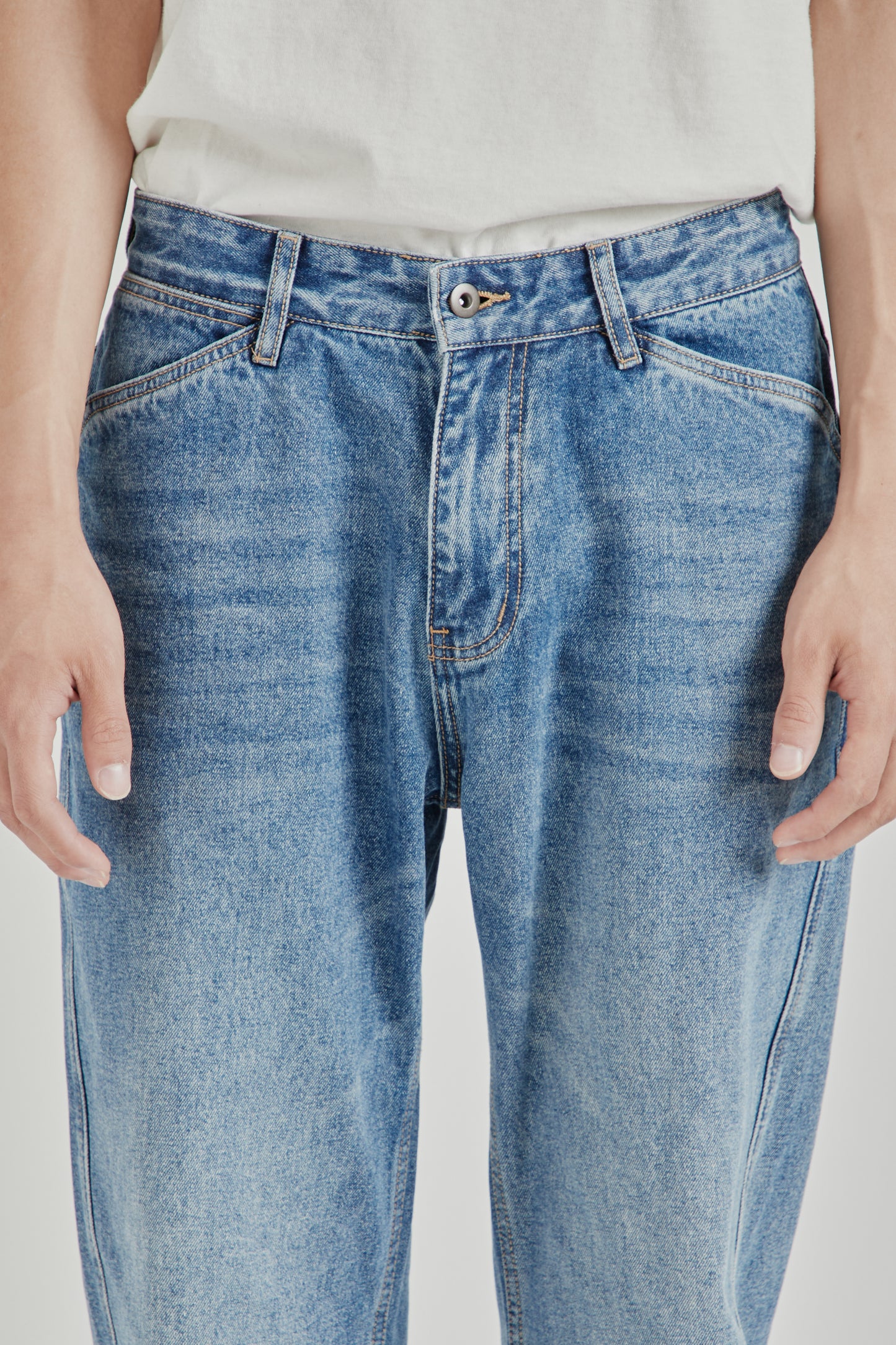 Straight Leg Denim - Washed Indigo