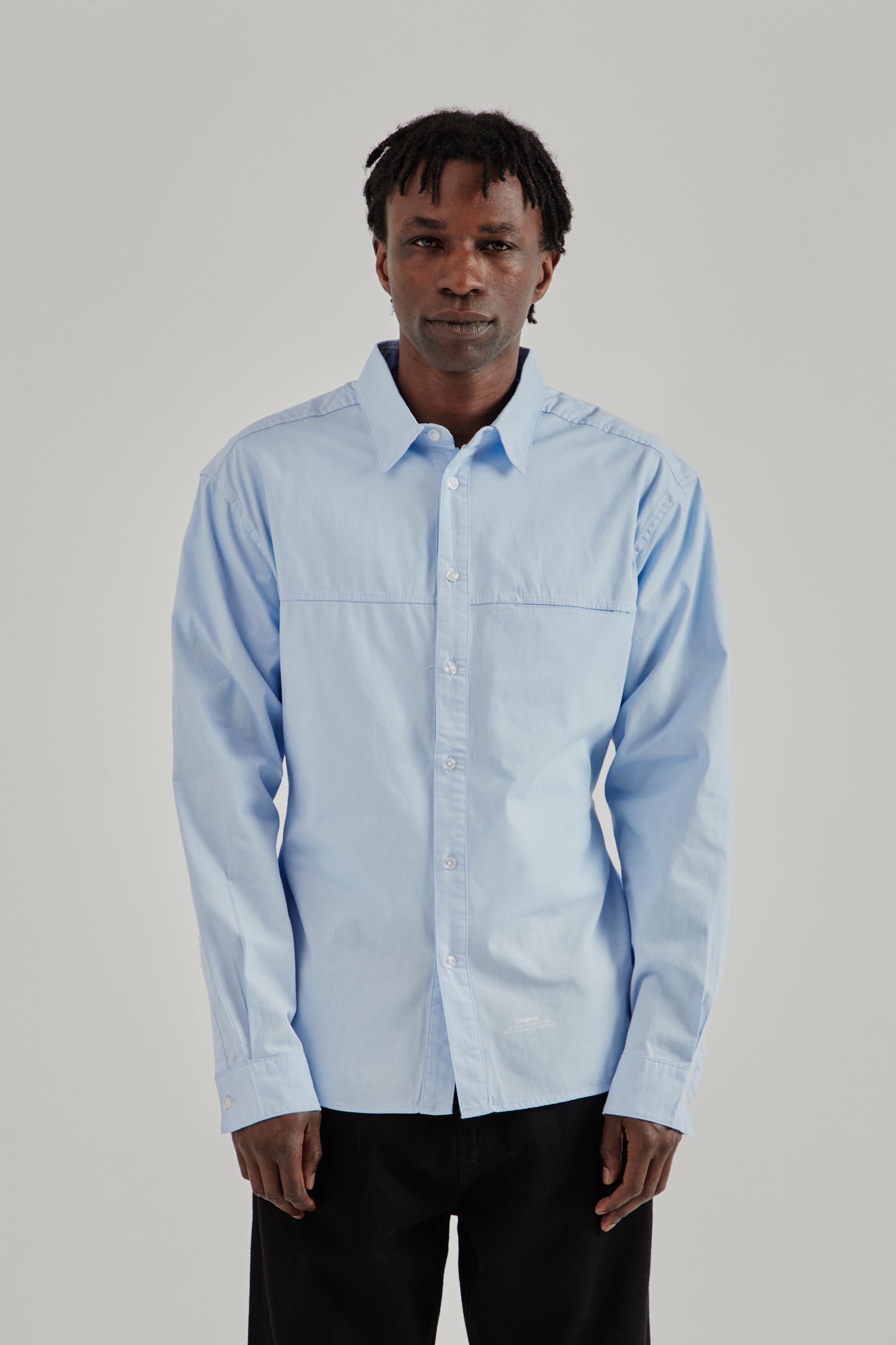 Observe SS26 Poplin Loop Shirt Blue0744