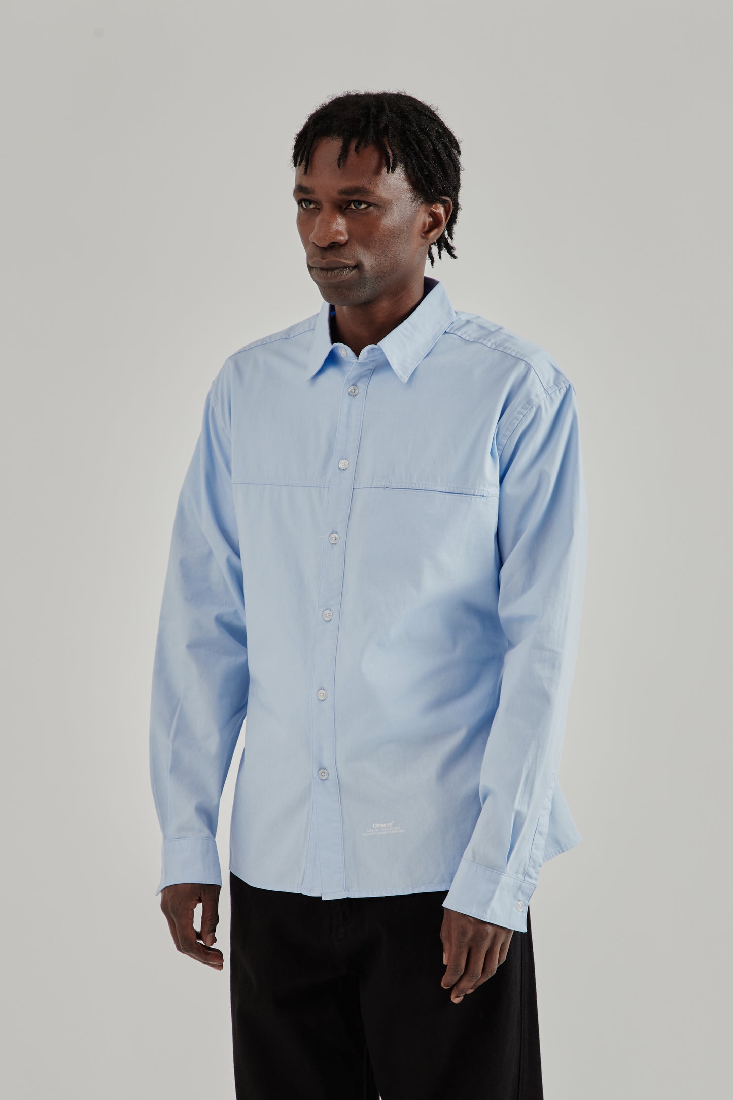 Observe SS26 Poplin Loop Shirt Blue0746