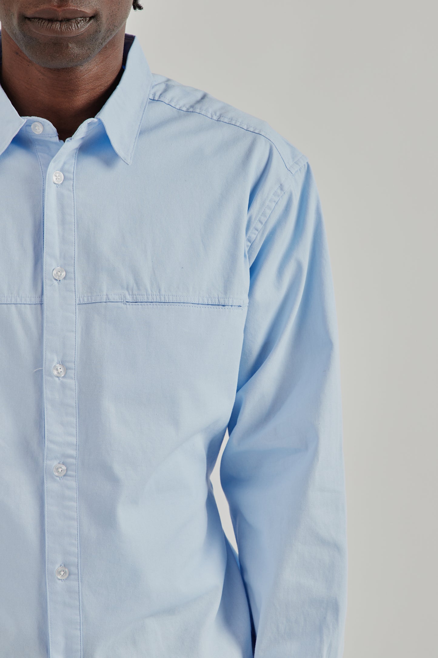 Observe SS26 Poplin Loop Shirt Blue0756