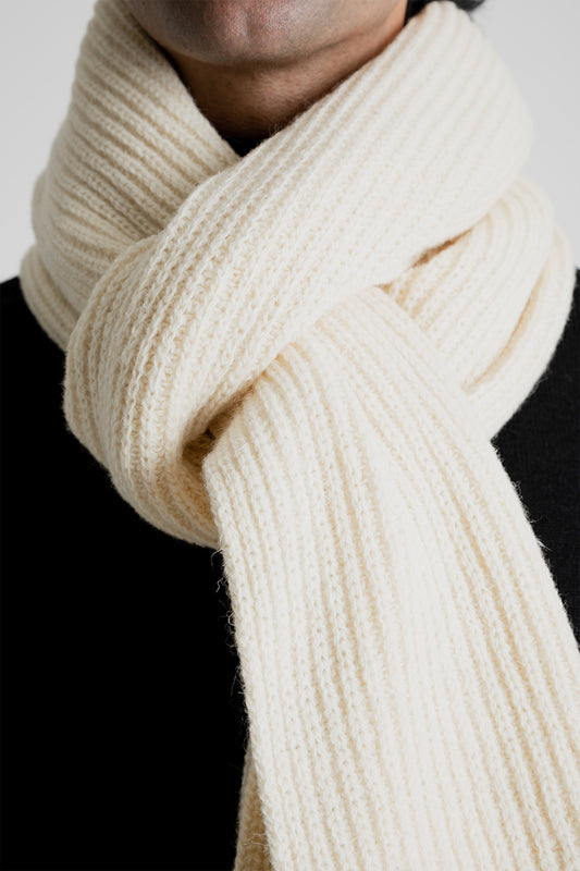 Parages Anton Shetland Scarf in Off White