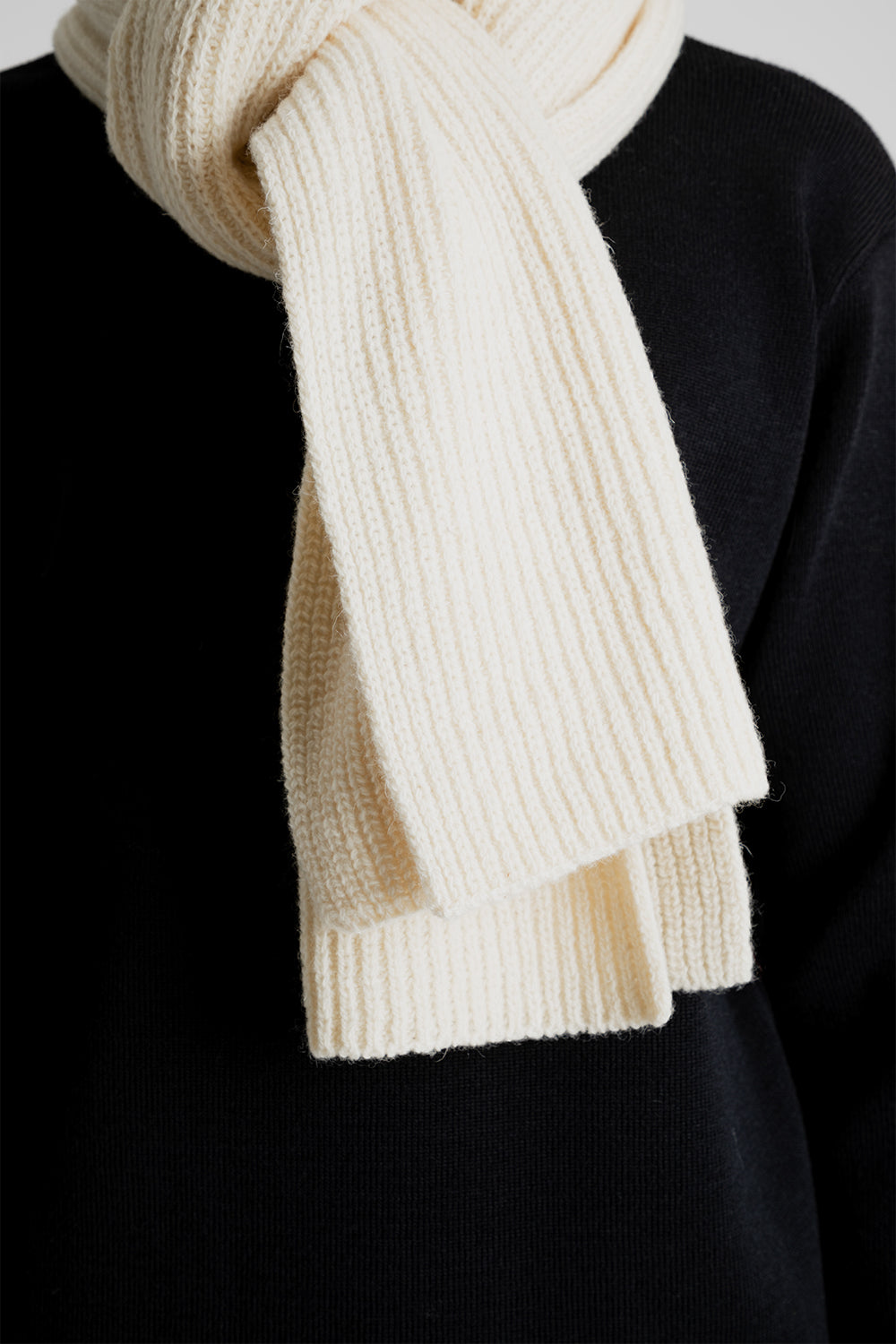 Parages Anton Shetland Scarf in Off White