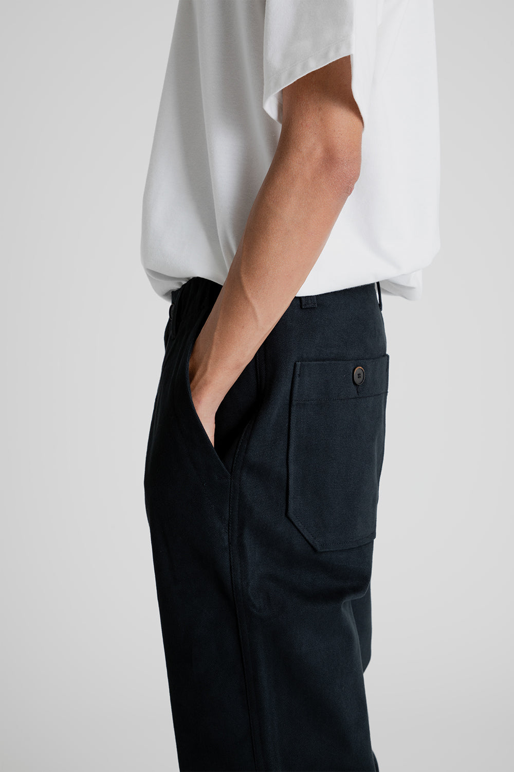 Parages Dock Twill Pants in Black