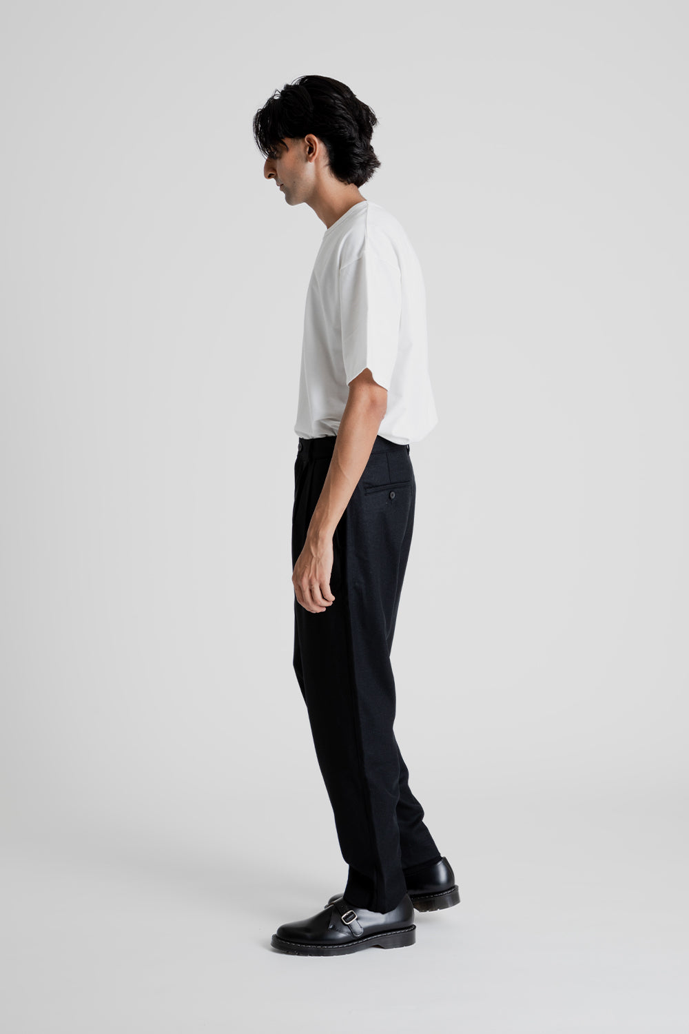 Parages Ropa Parages Double Pleats Wool Pants in Black | Wallace Mercantile Shop