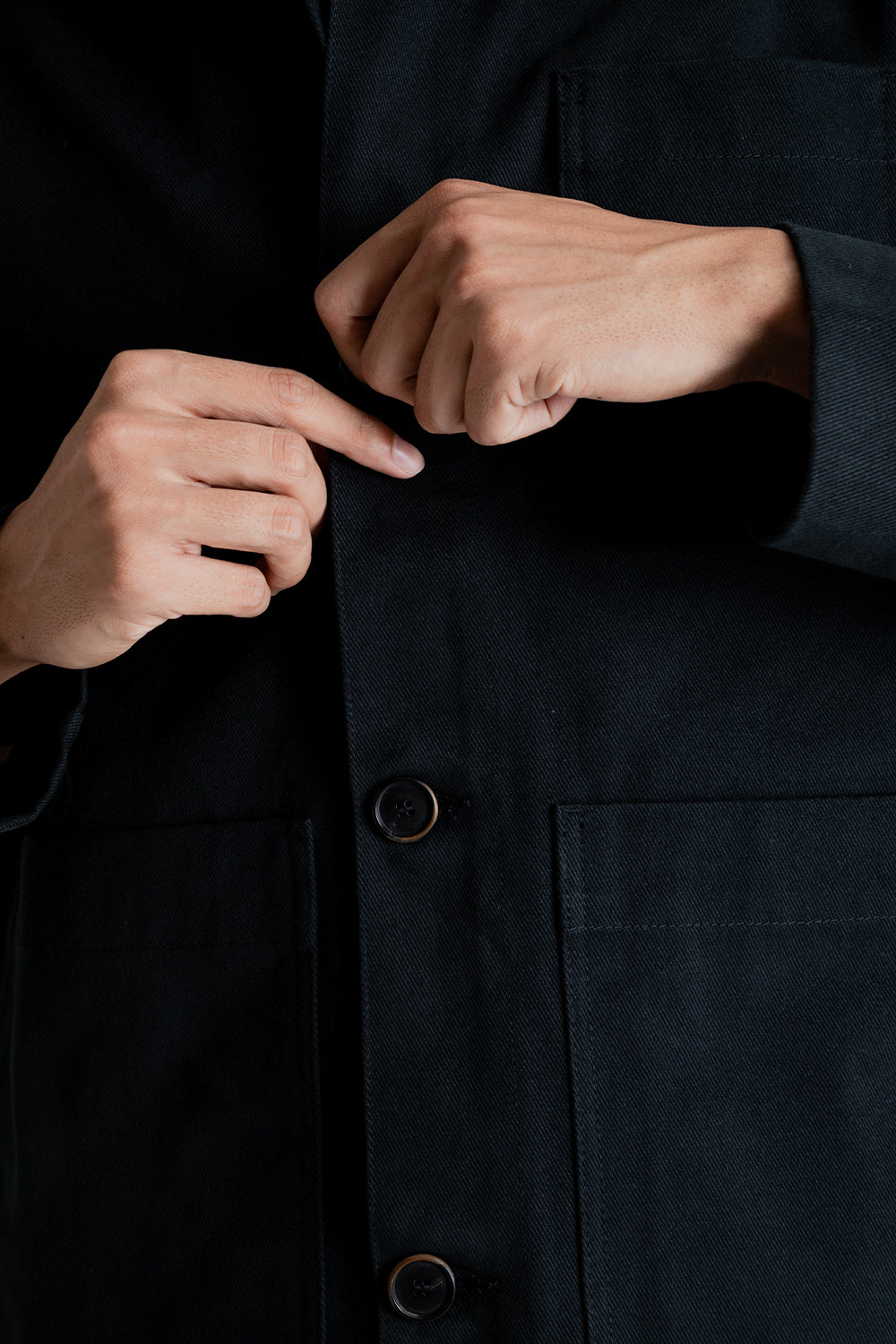 Parages Ropa Parages Dubliner Twill Jacket in Black | Wallace Mercantile Shop