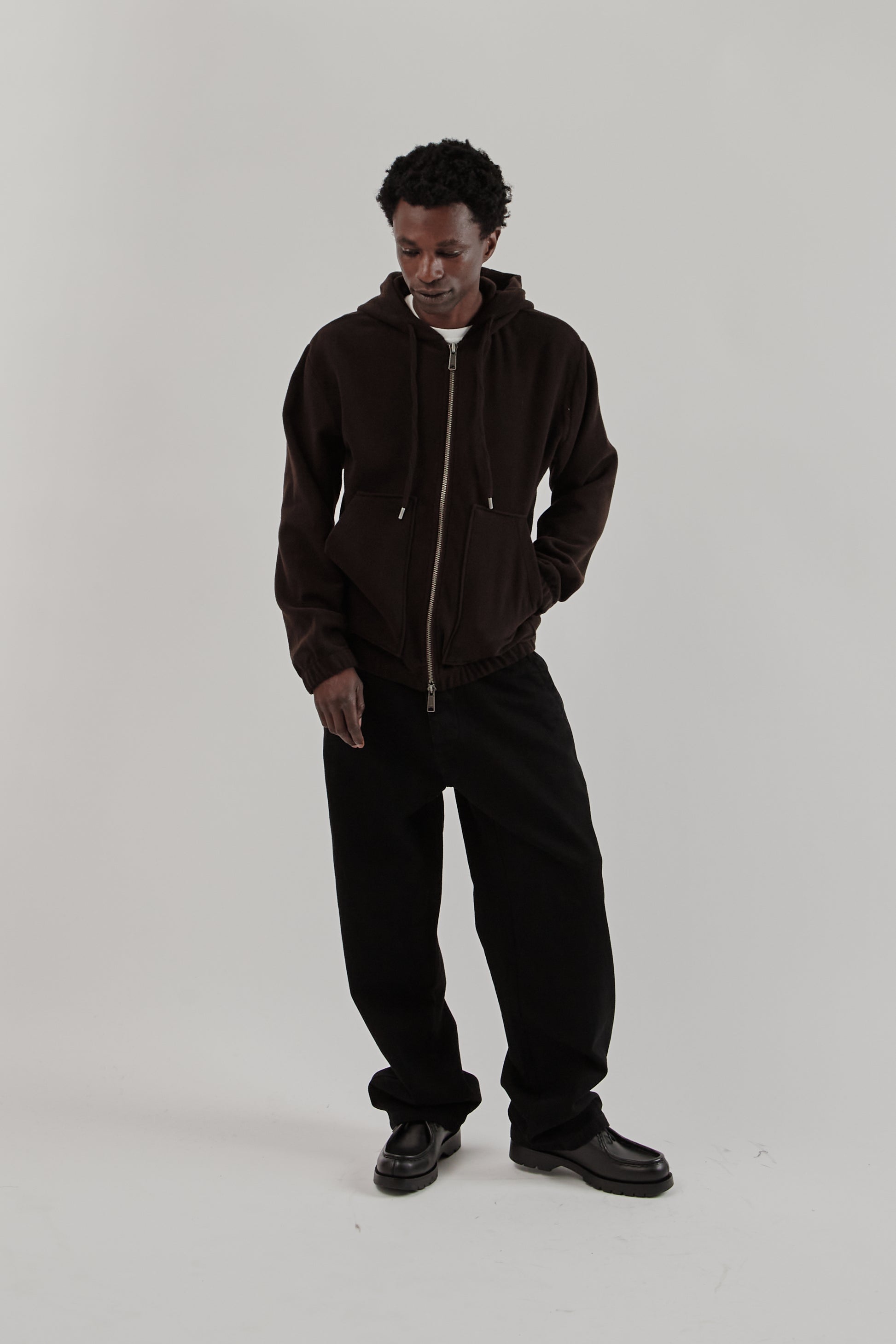 Parages FW25 Bloom Wool Hoodie Dark Brown 10