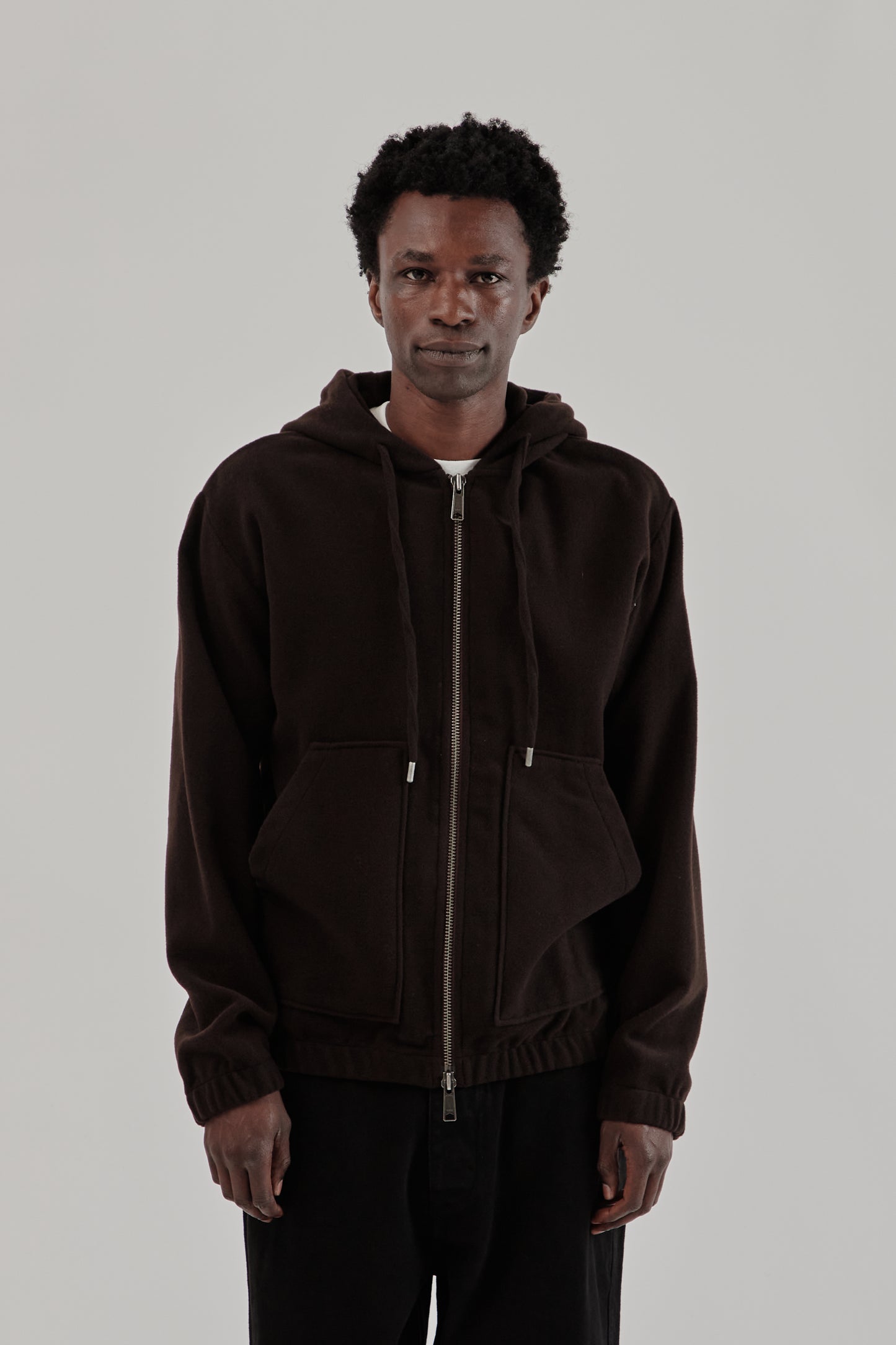 Parages FW25 Bloom Wool Hoodie Dark Brown 2