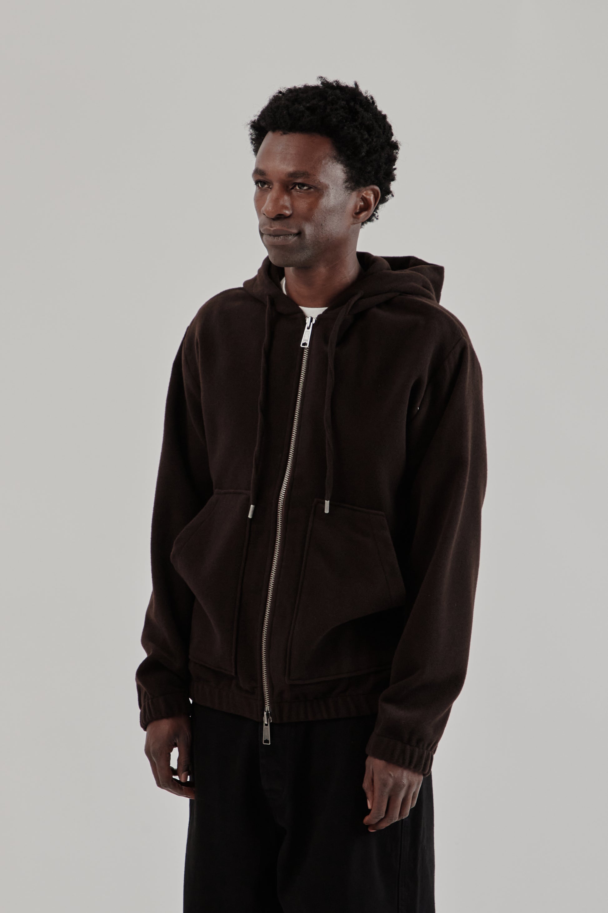 Parages FW25 Bloom Wool Hoodie Dark Brown 3