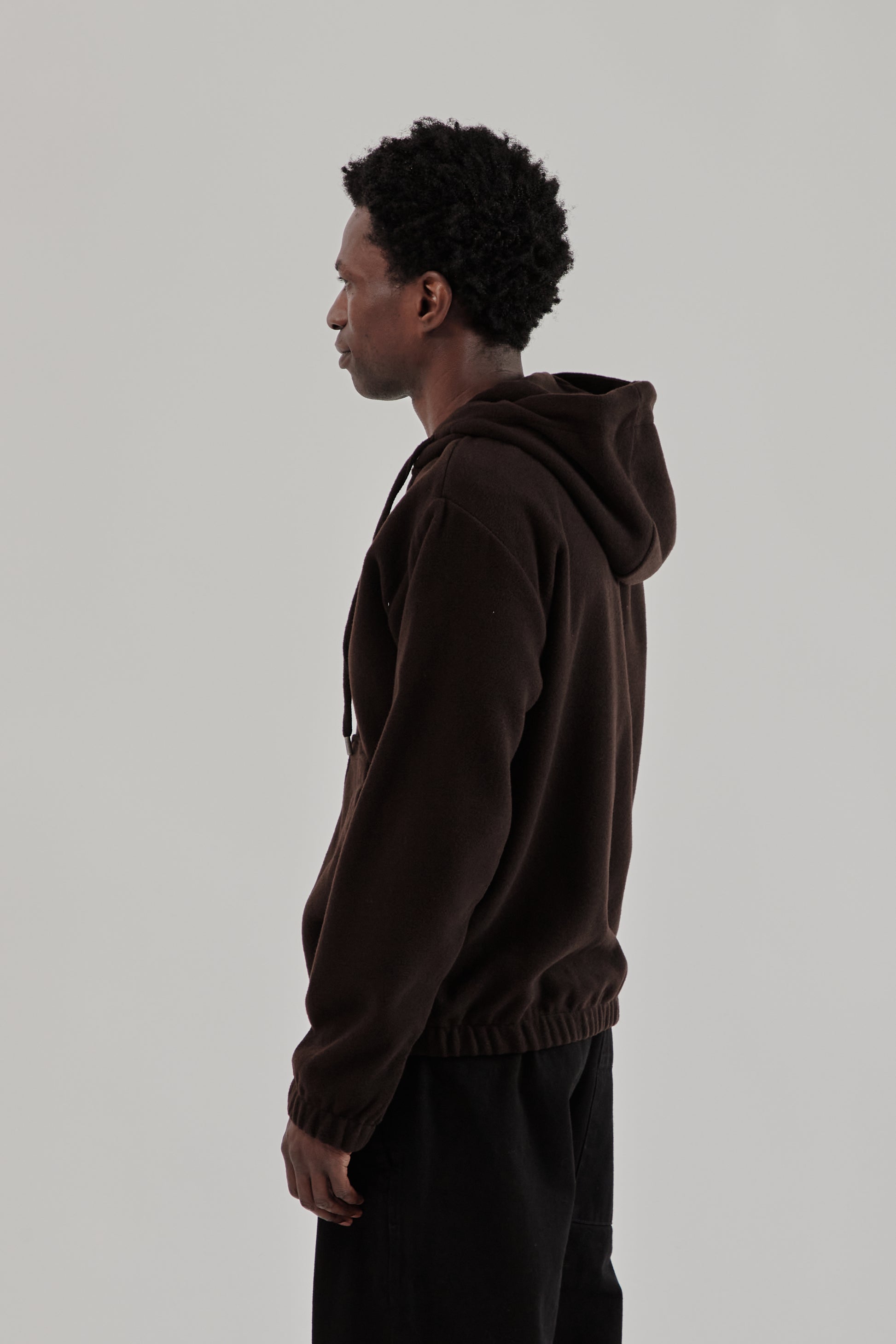 Parages FW25 Bloom Wool Hoodie Dark Brown 4