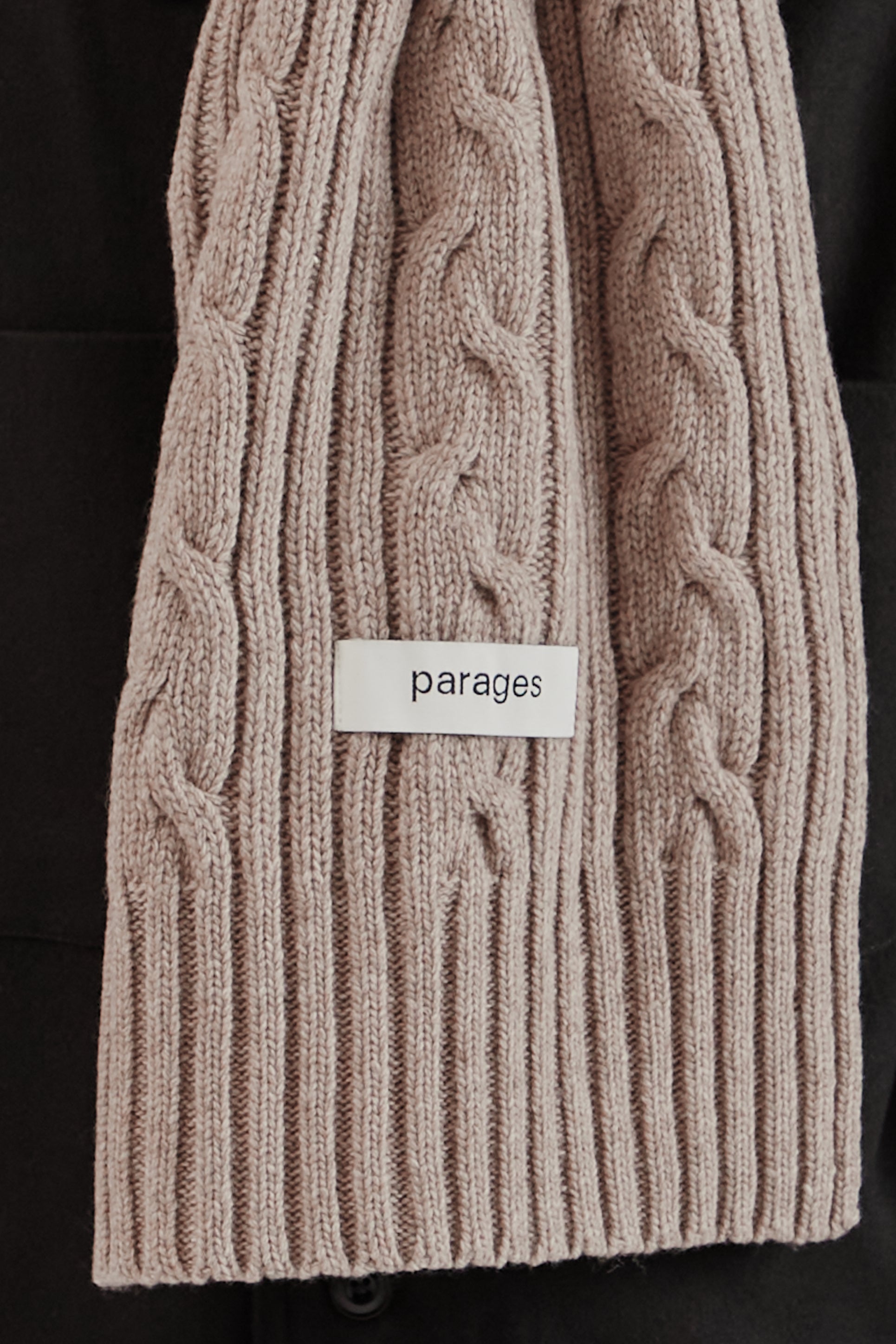 Parages FW25 Cables Scarf Beige Mel 1