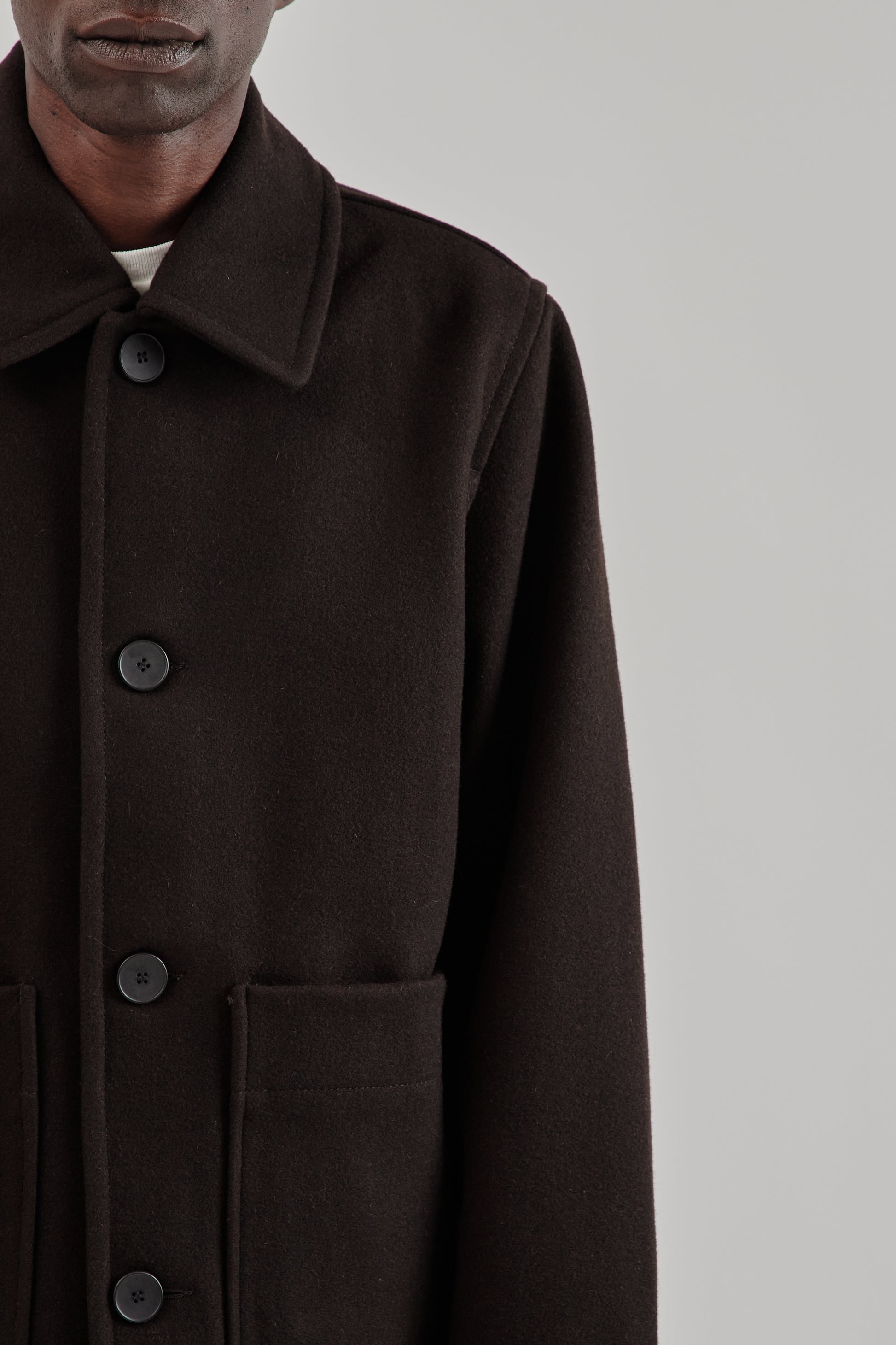Parages FW25 Dubliner Wool Jacket Dark Brown15