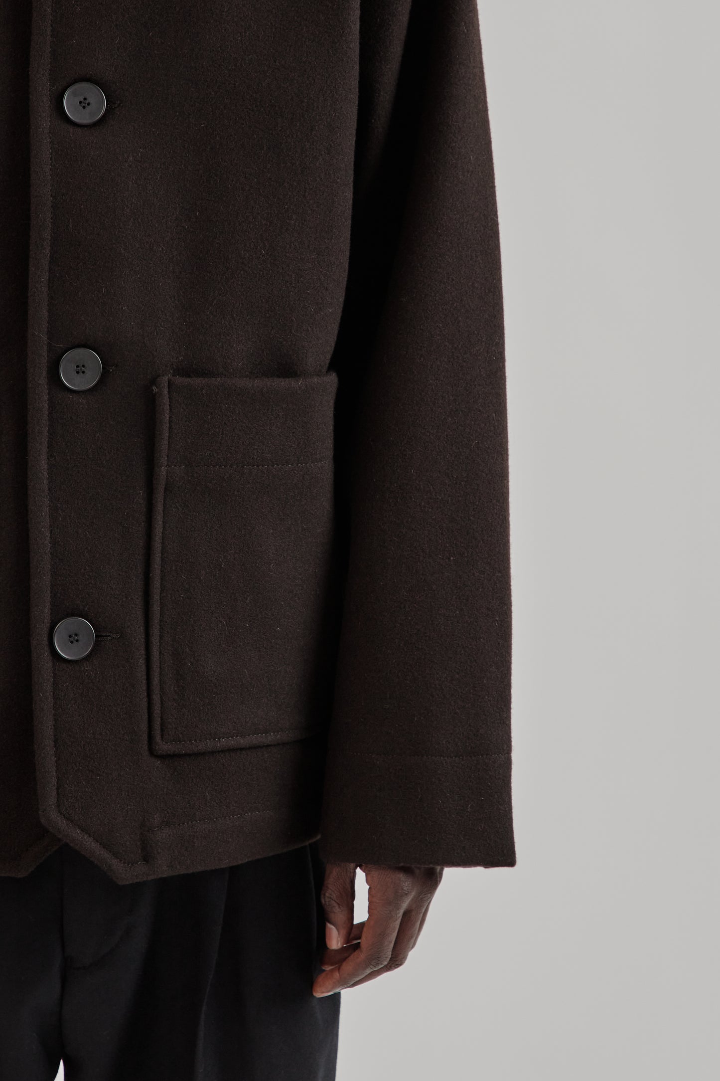 Parages FW25 Dubliner Wool Jacket Dark Brown16