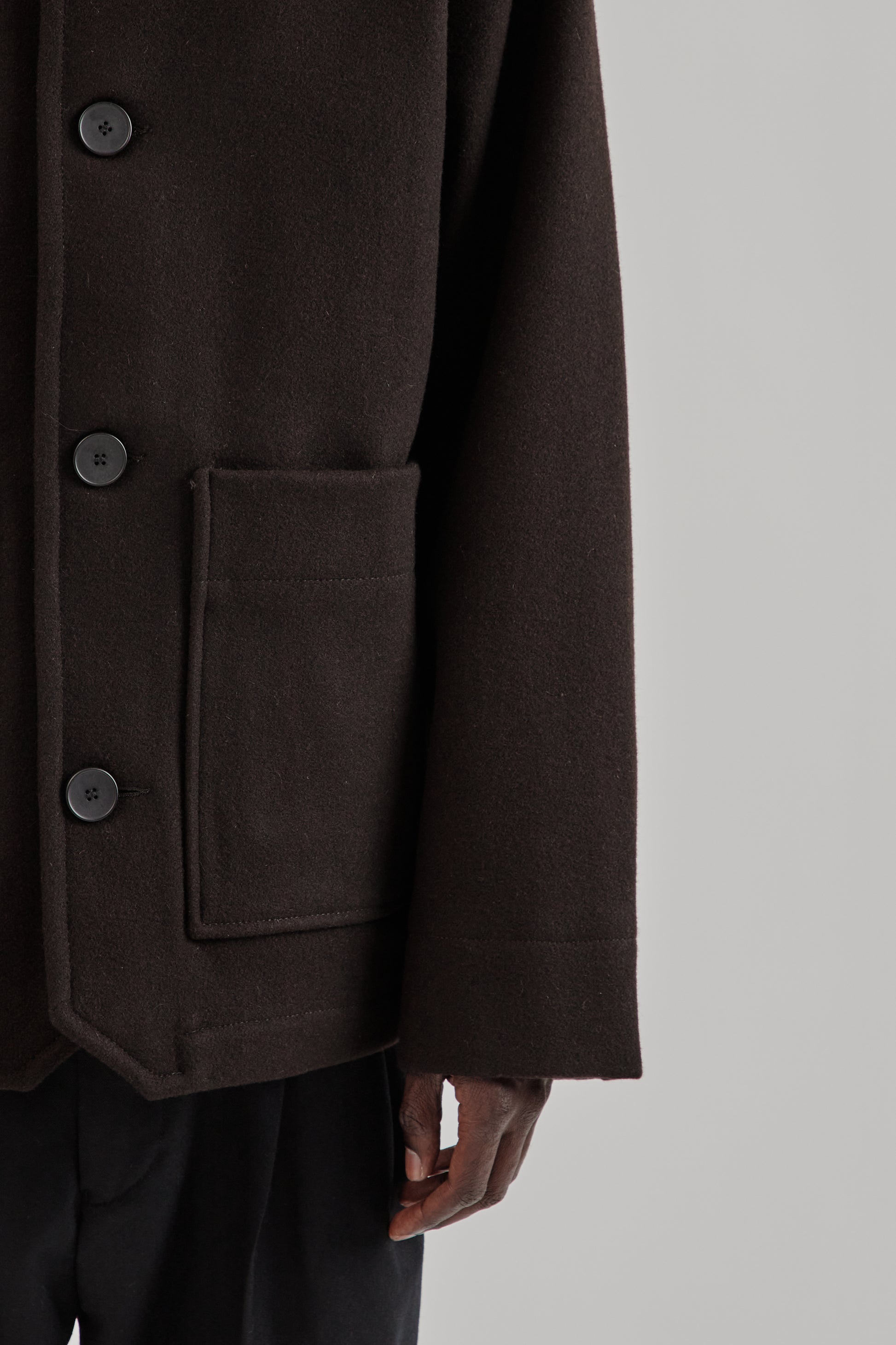 Parages FW25 Dubliner Wool Jacket Dark Brown16