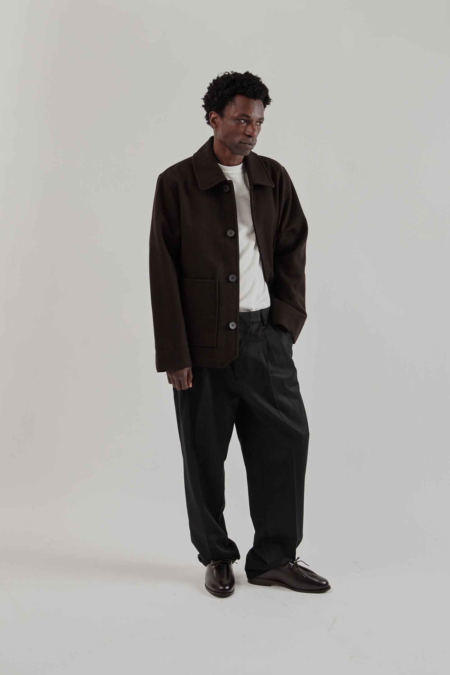 Parages FW25 Dubliner Wool Jacket Dark Brown20