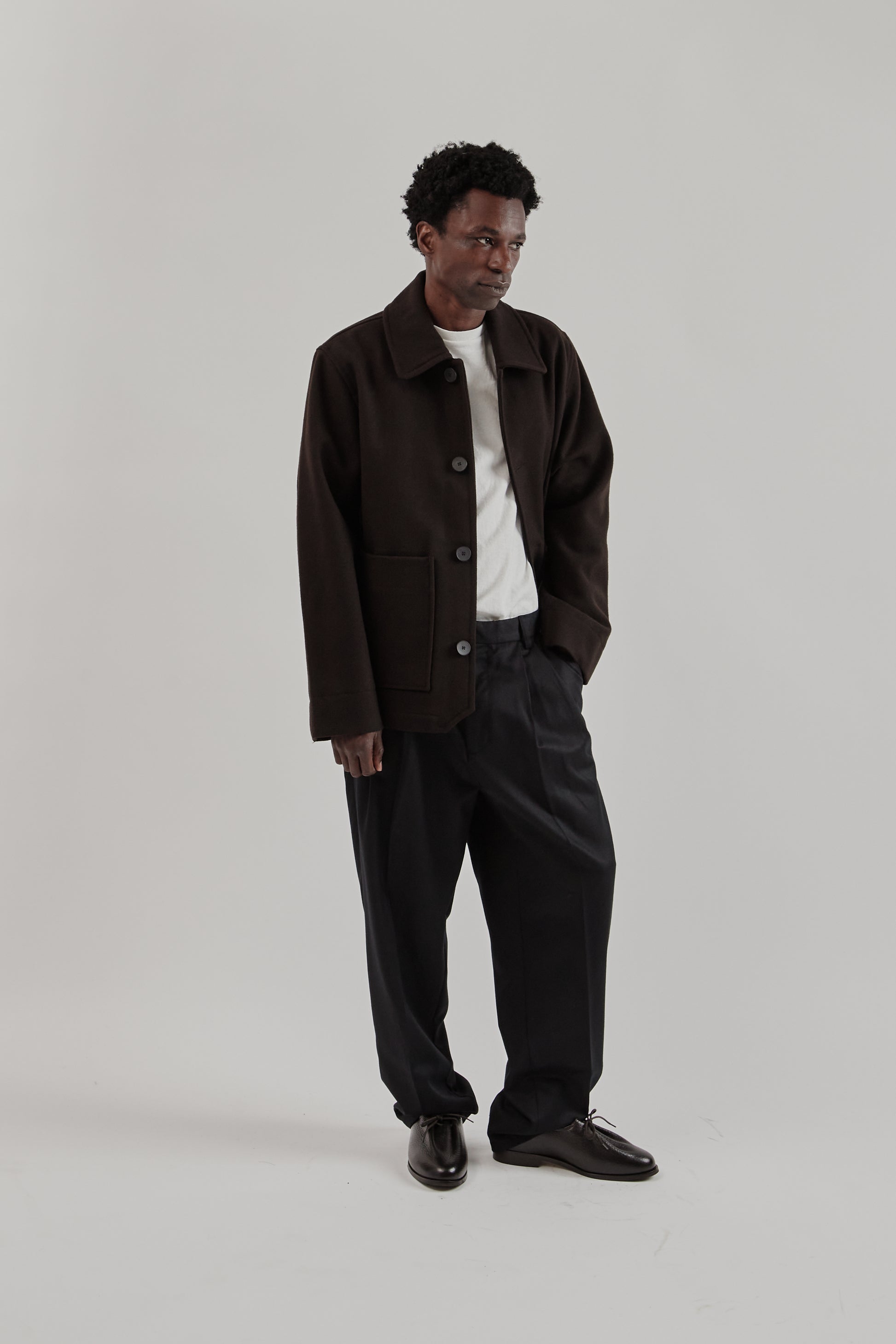 Parages FW25 Dubliner Wool Jacket Dark Brown20