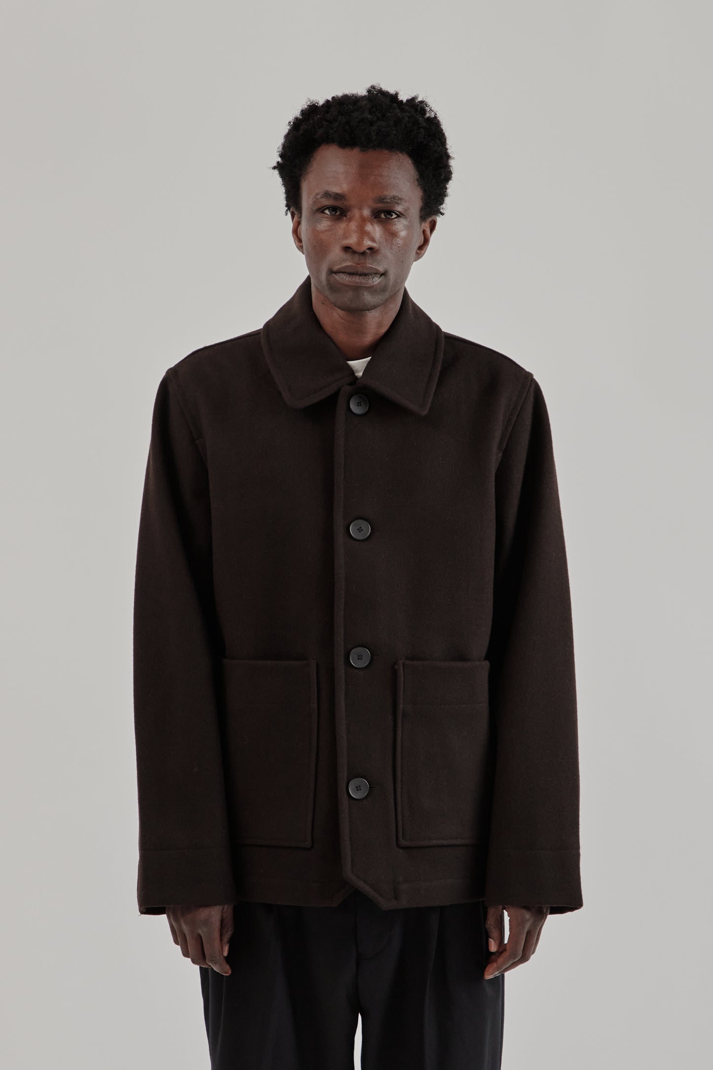 Parages FW25 Dubliner Wool Jacket Dark Brown3