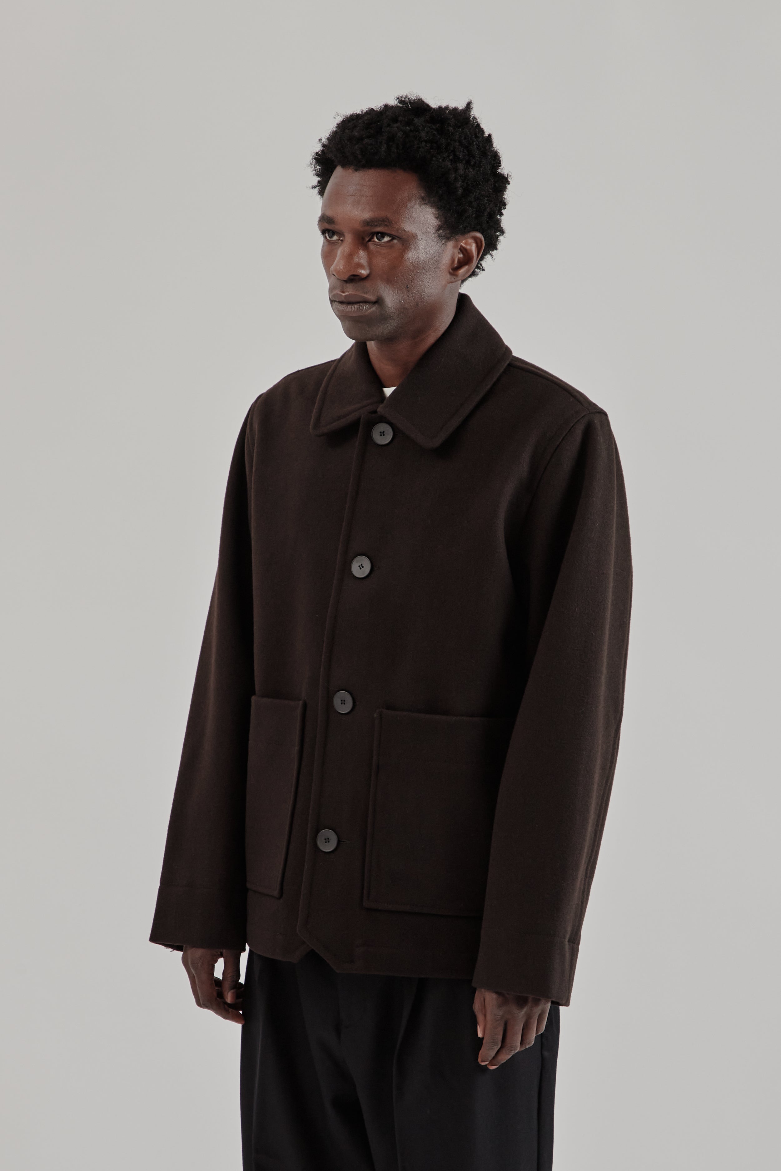 Parages Dubliner Wool Jacket - Dark Brown | Wallace Mercantile Shop