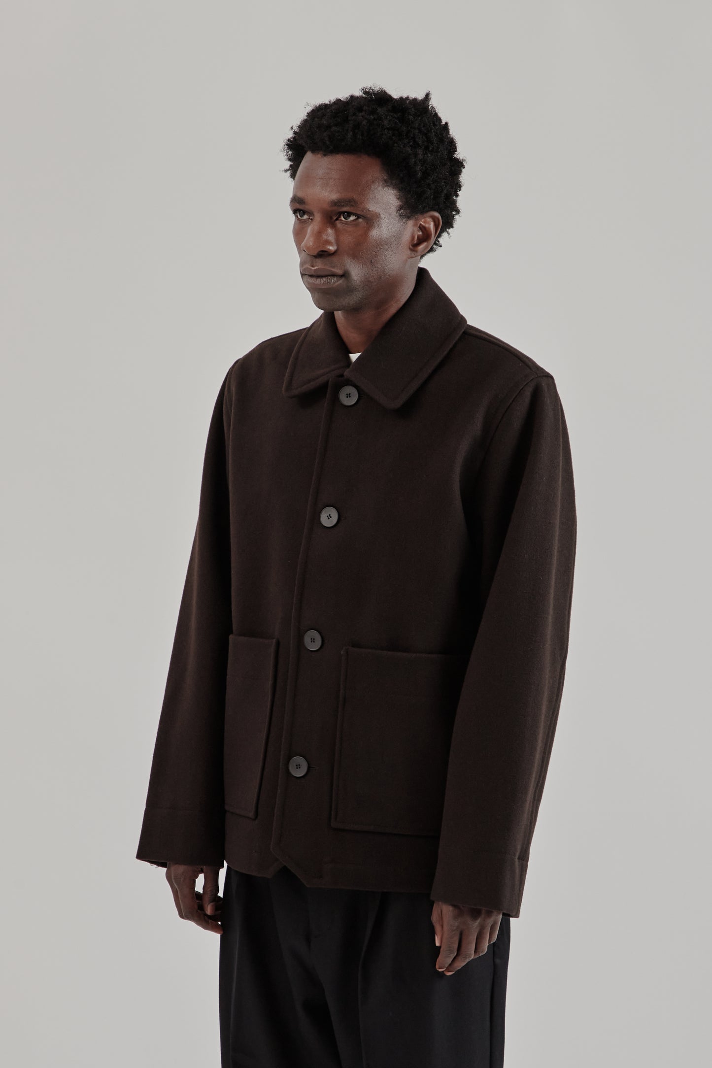 Parages FW25 Dubliner Wool Jacket Dark Brown6