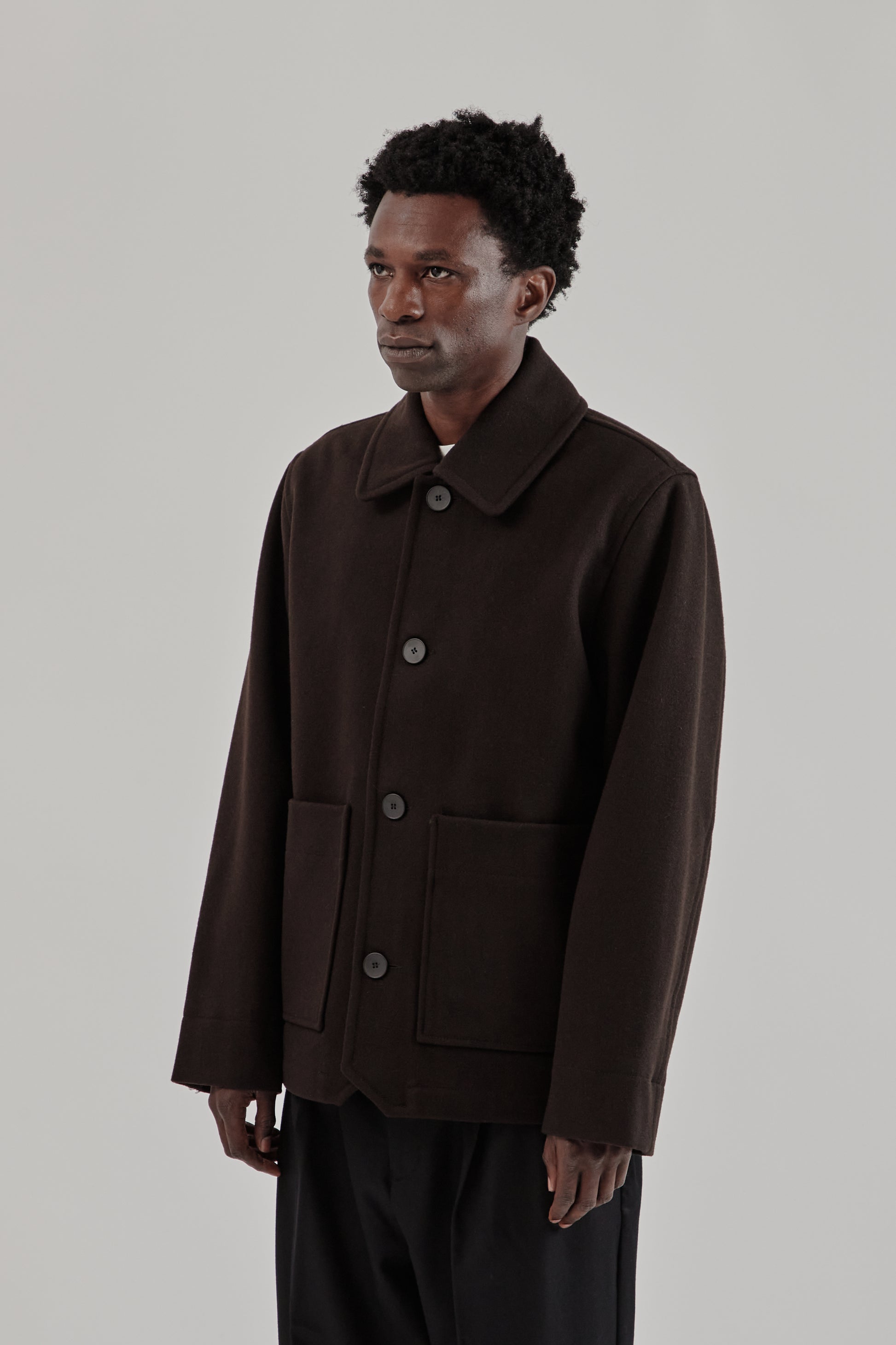 Parages FW25 Dubliner Wool Jacket Dark Brown6