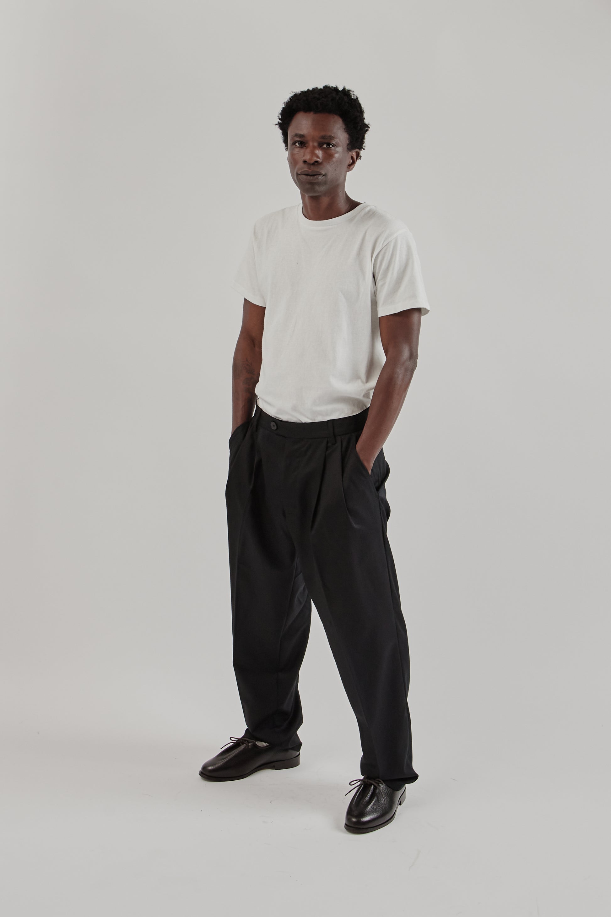 Parages FW25 Formal Pleats Wool Pants Black19