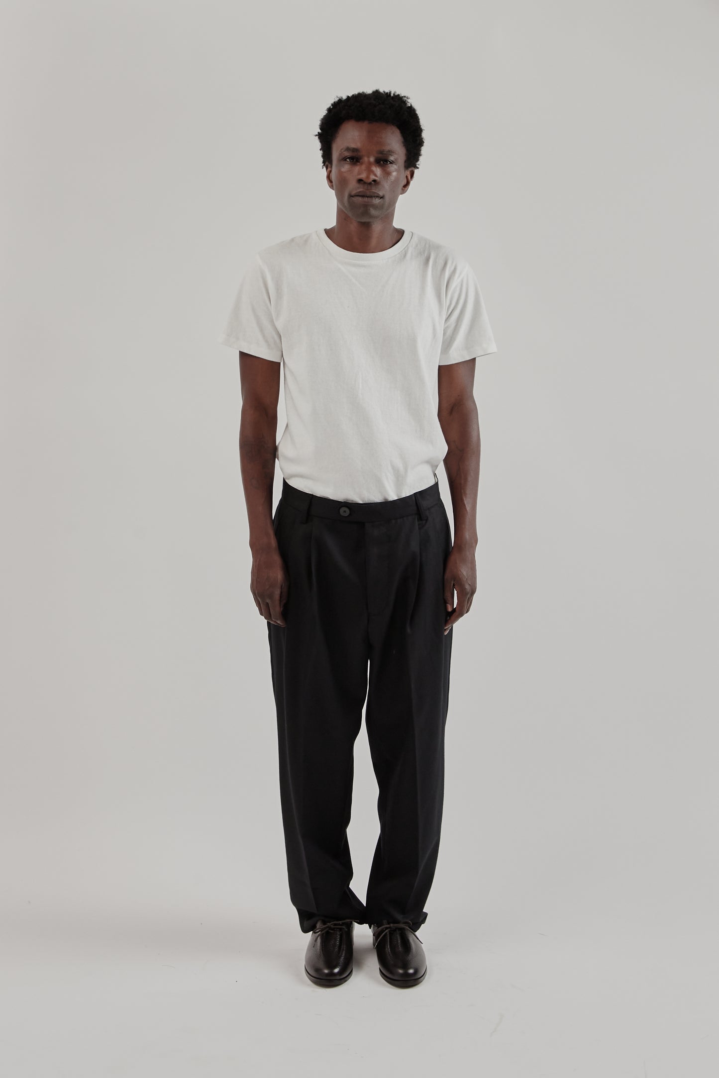 Parages FW25 Formal Pleats Wool Pants Black2