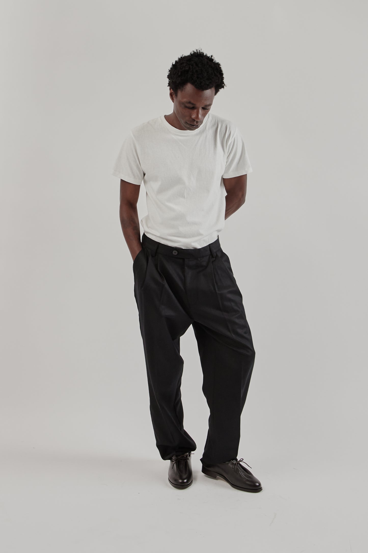 Parages FW25 Formal Pleats Wool Pants Black21