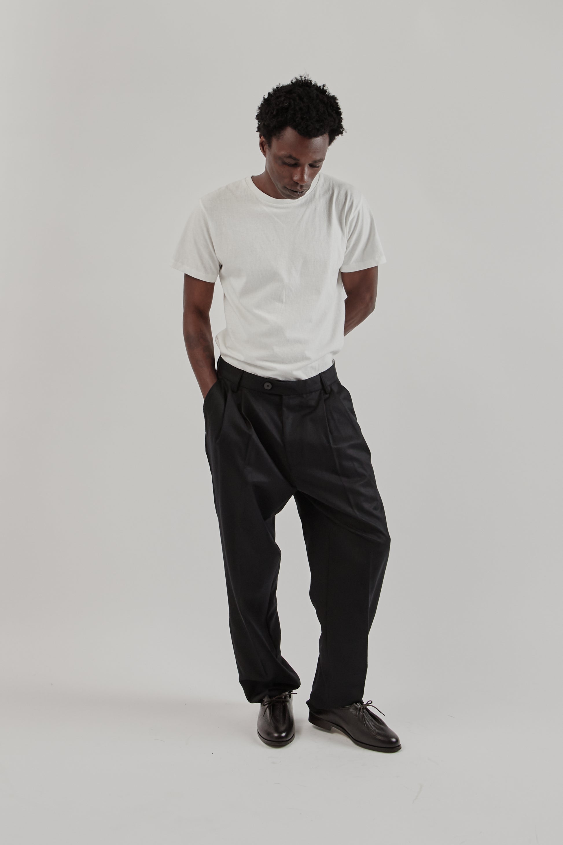Parages FW25 Formal Pleats Wool Pants Black21