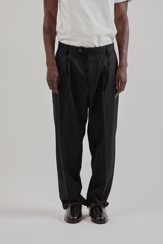 Parages FW25 Formal Pleats Wool Pants Black5