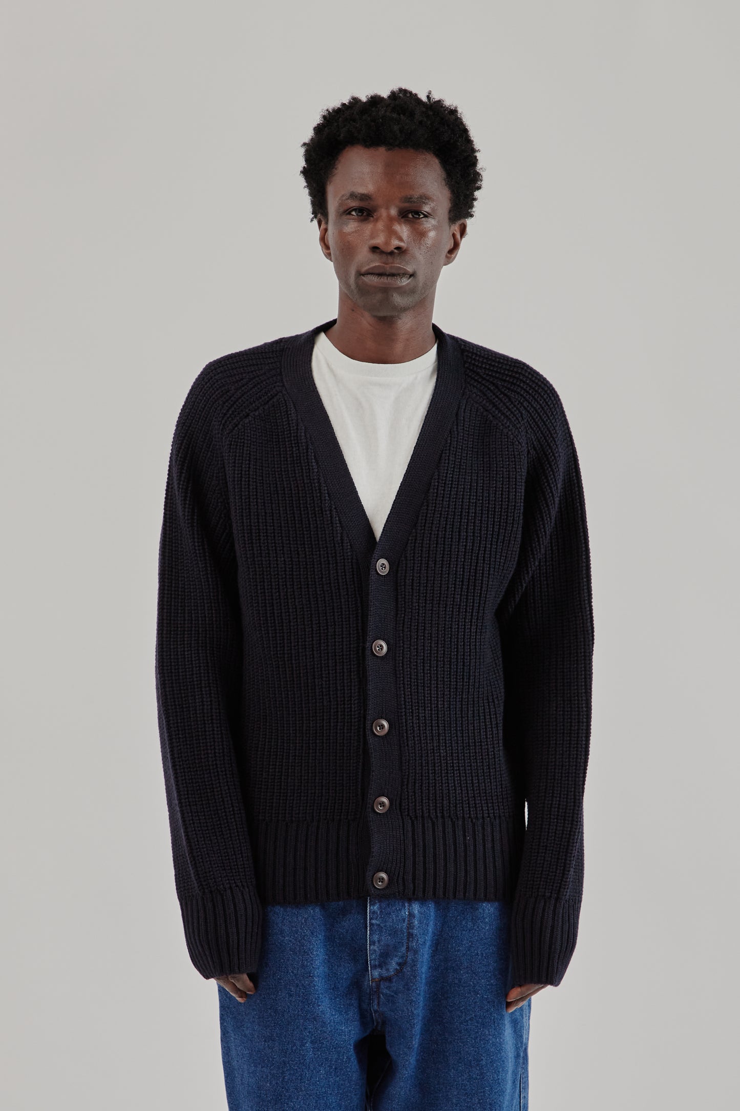 Parages FW25 Guy Cardigan Navy 1