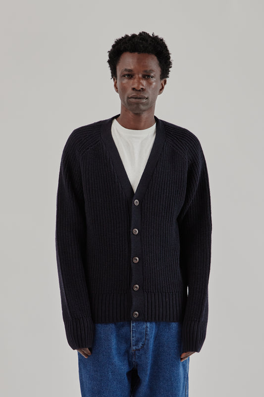 Parages FW25 Guy Cardigan Navy 1