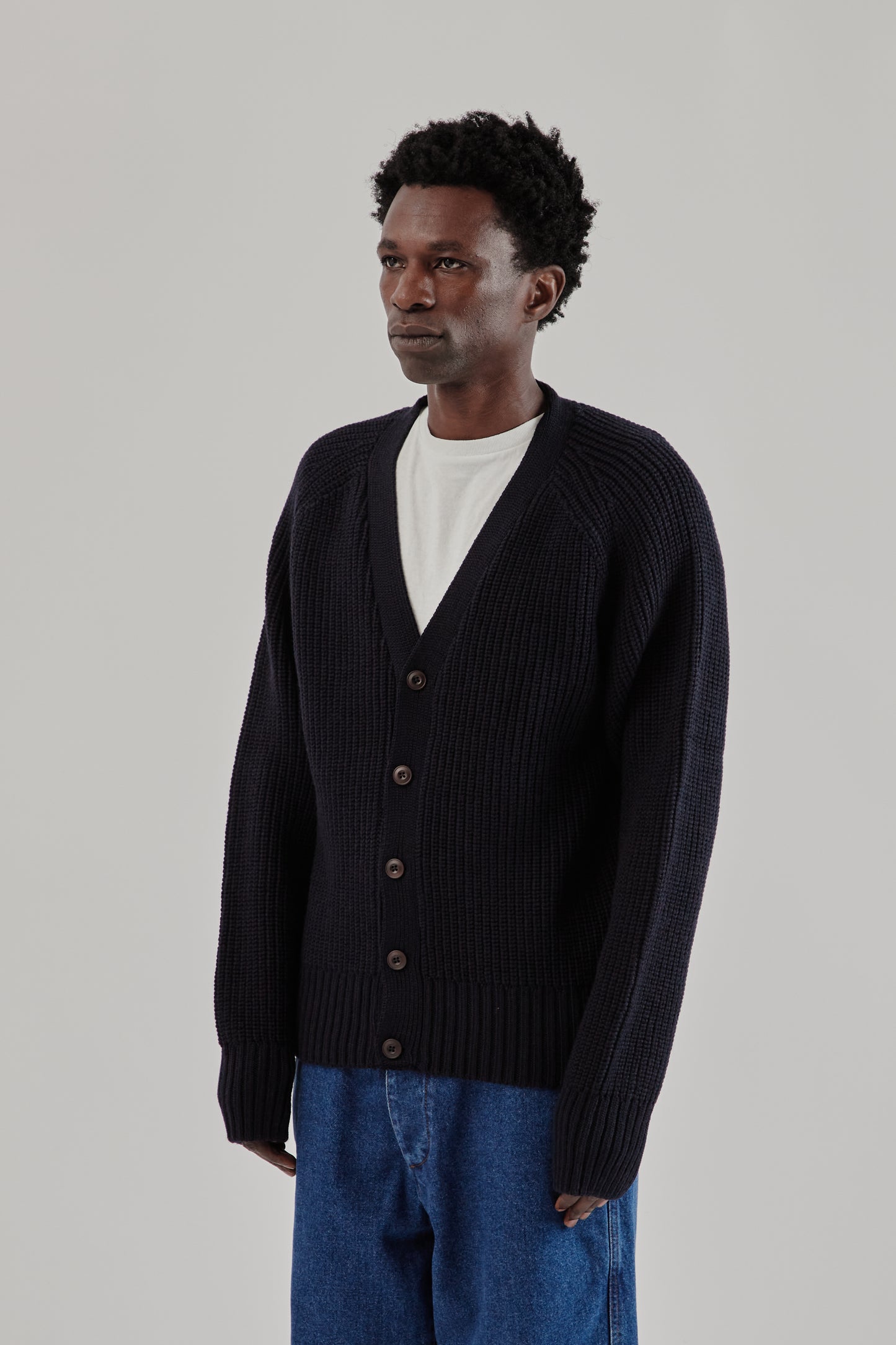 Parages FW25 Guy Cardigan Navy 2