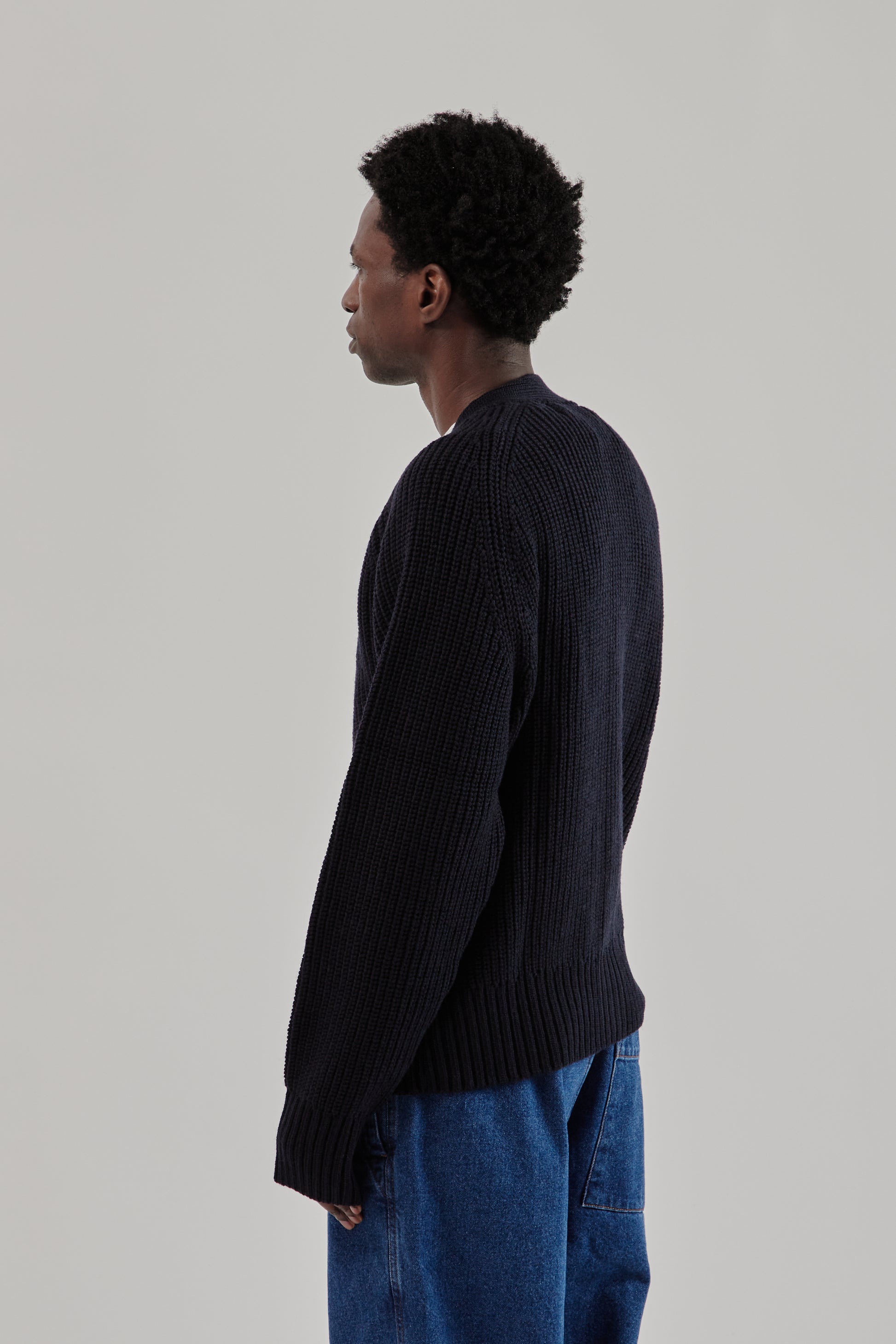 Parages FW25 Guy Cardigan Navy 3