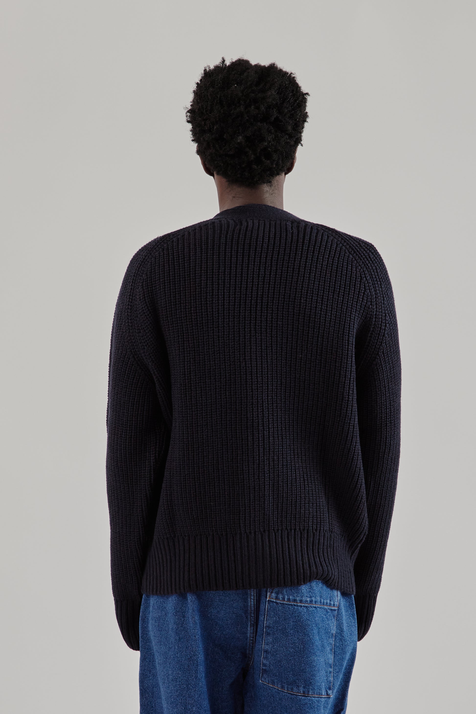 Parages FW25 Guy Cardigan Navy 4