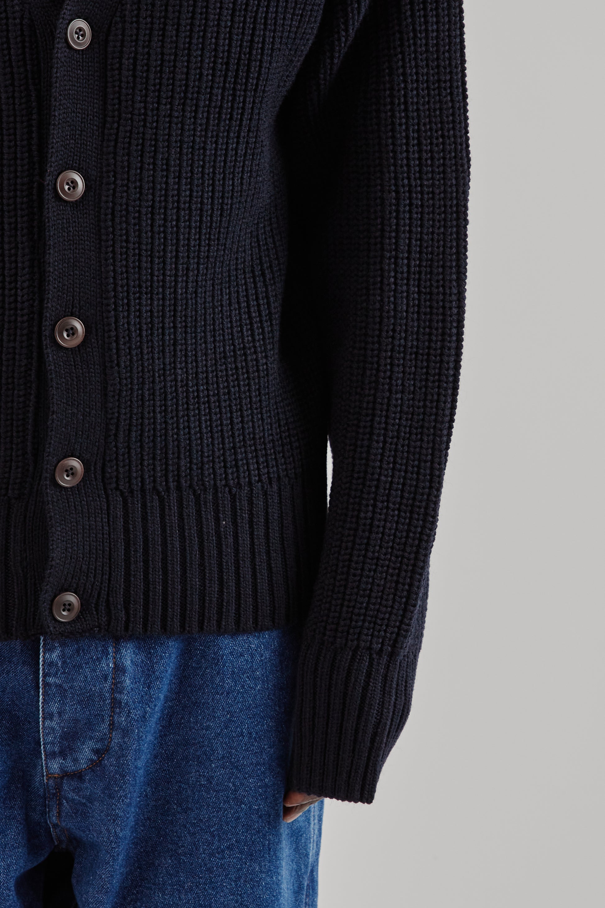 Parages FW25 Guy Cardigan Navy 7