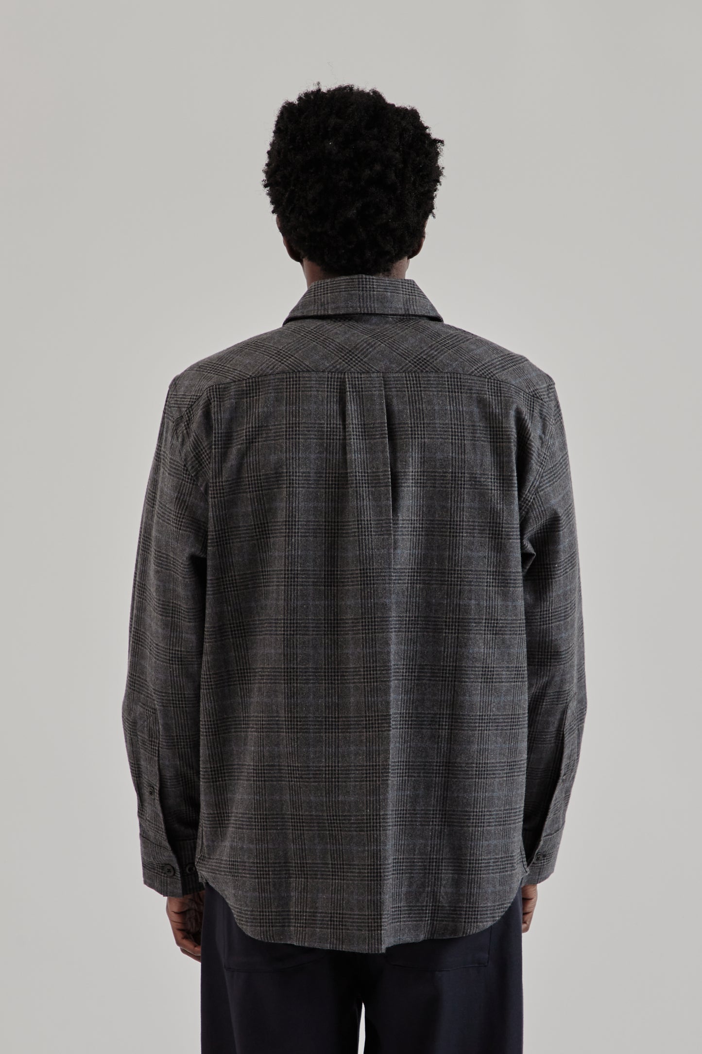 Parages FW25 Lisburn Overshirt Black and Grey Checks13