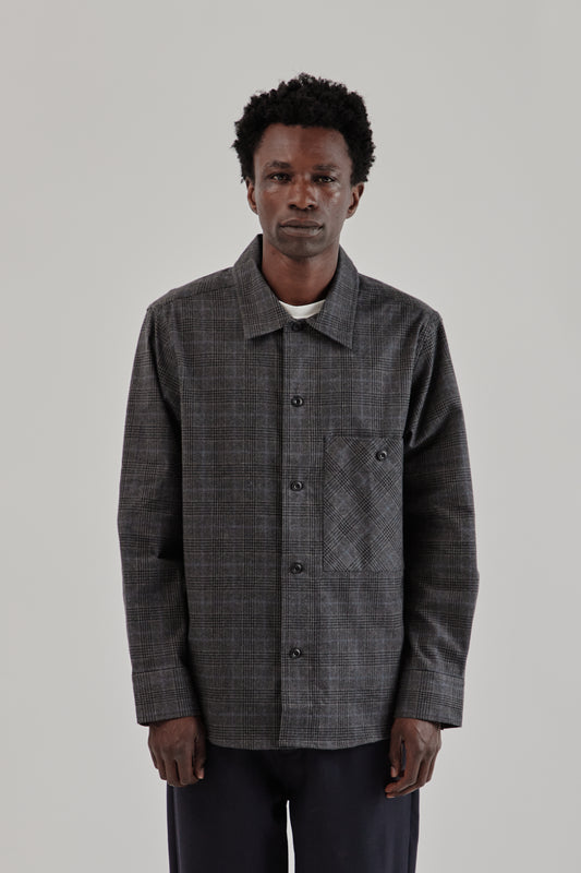 Parages FW25 Lisburn Overshirt Black and Grey Checks4