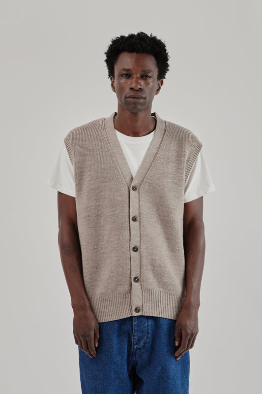 Parages FW25 Simon Cardigan Stone 2