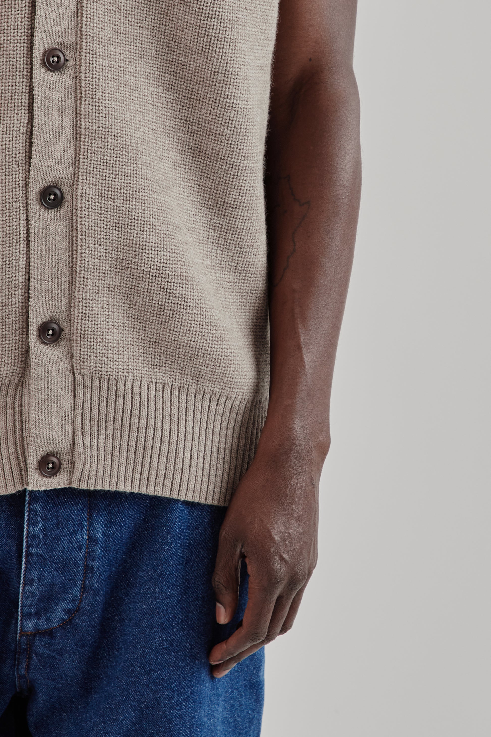 Parages FW25 Simon Cardigan Stone 8