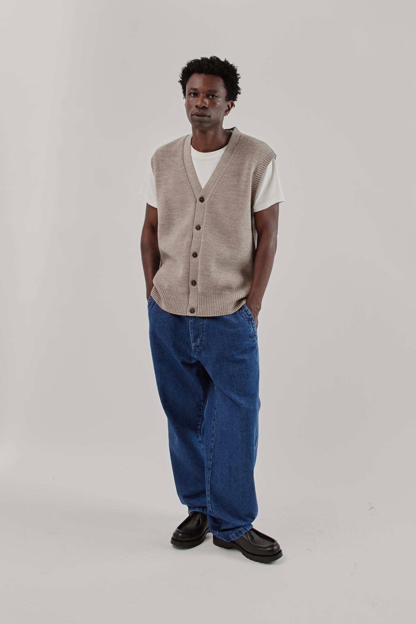 Parages FW25 Simon Cardigan Stone 9