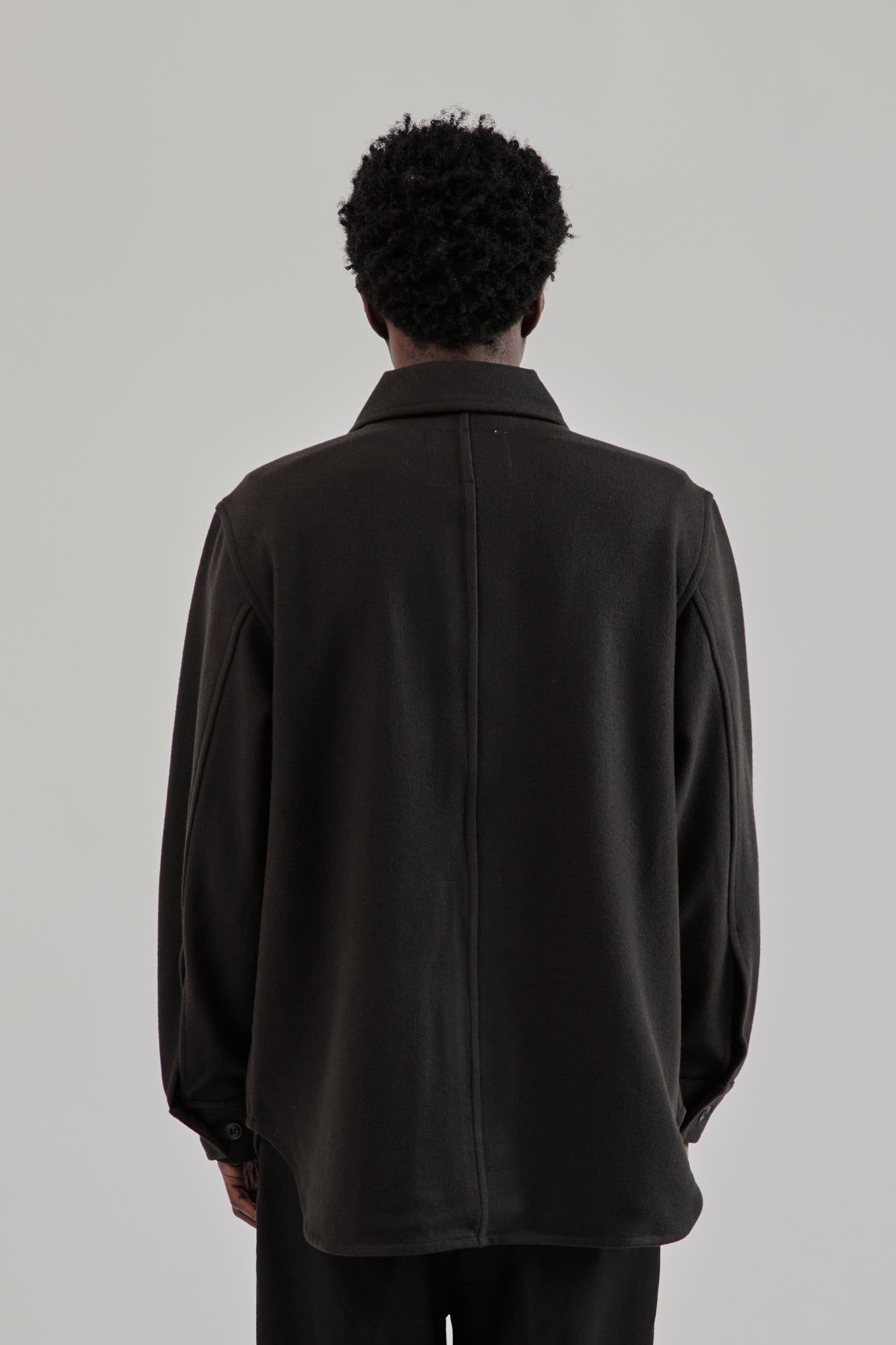Parages FW25 Woody Wool Overshirt Navy13